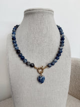 Beaded Heart Pendant Necklace