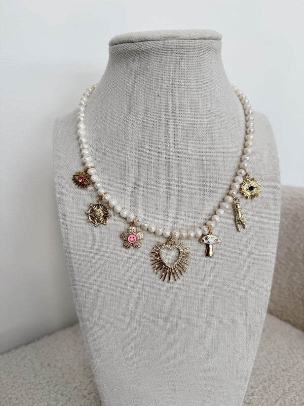 Pearl Charm Necklace