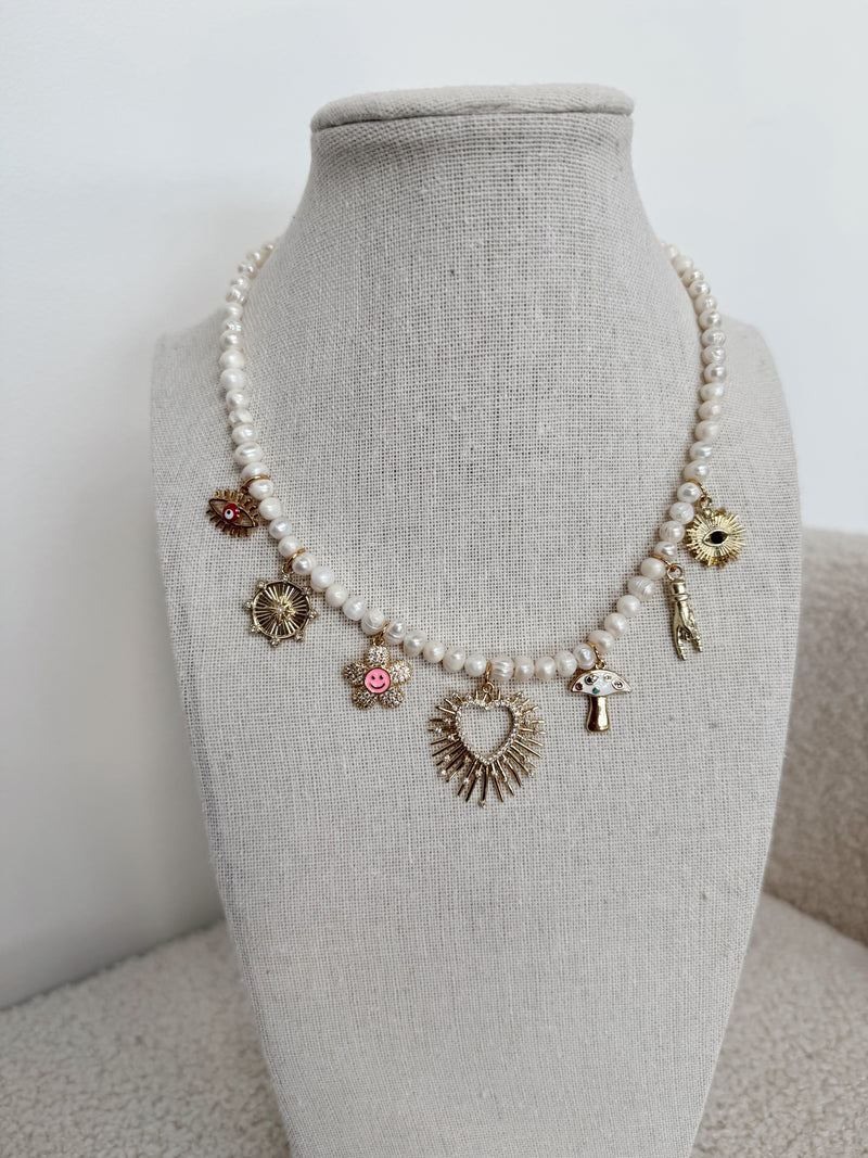 Pearl Charm Necklace