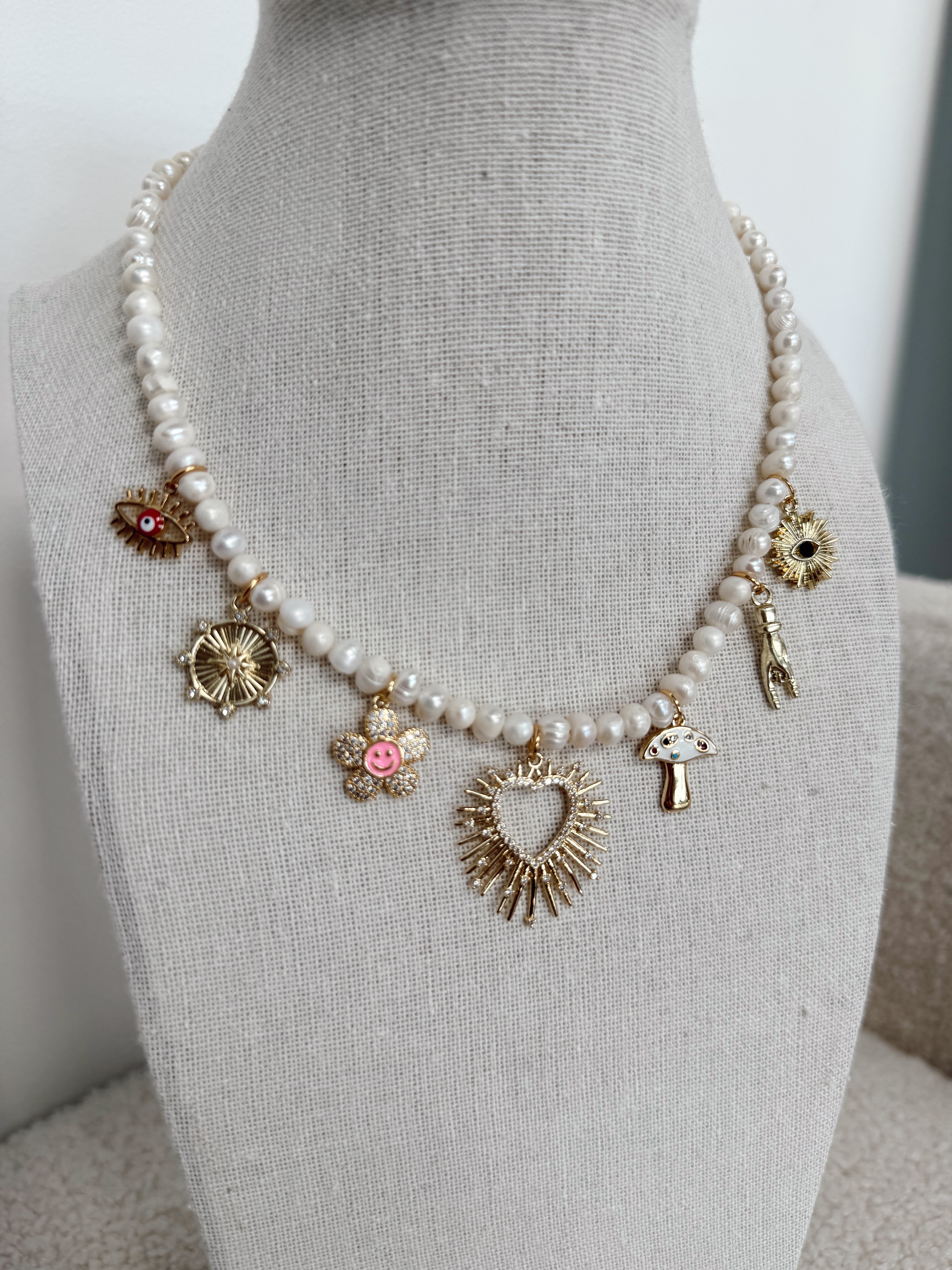 Pearl Charm Necklace