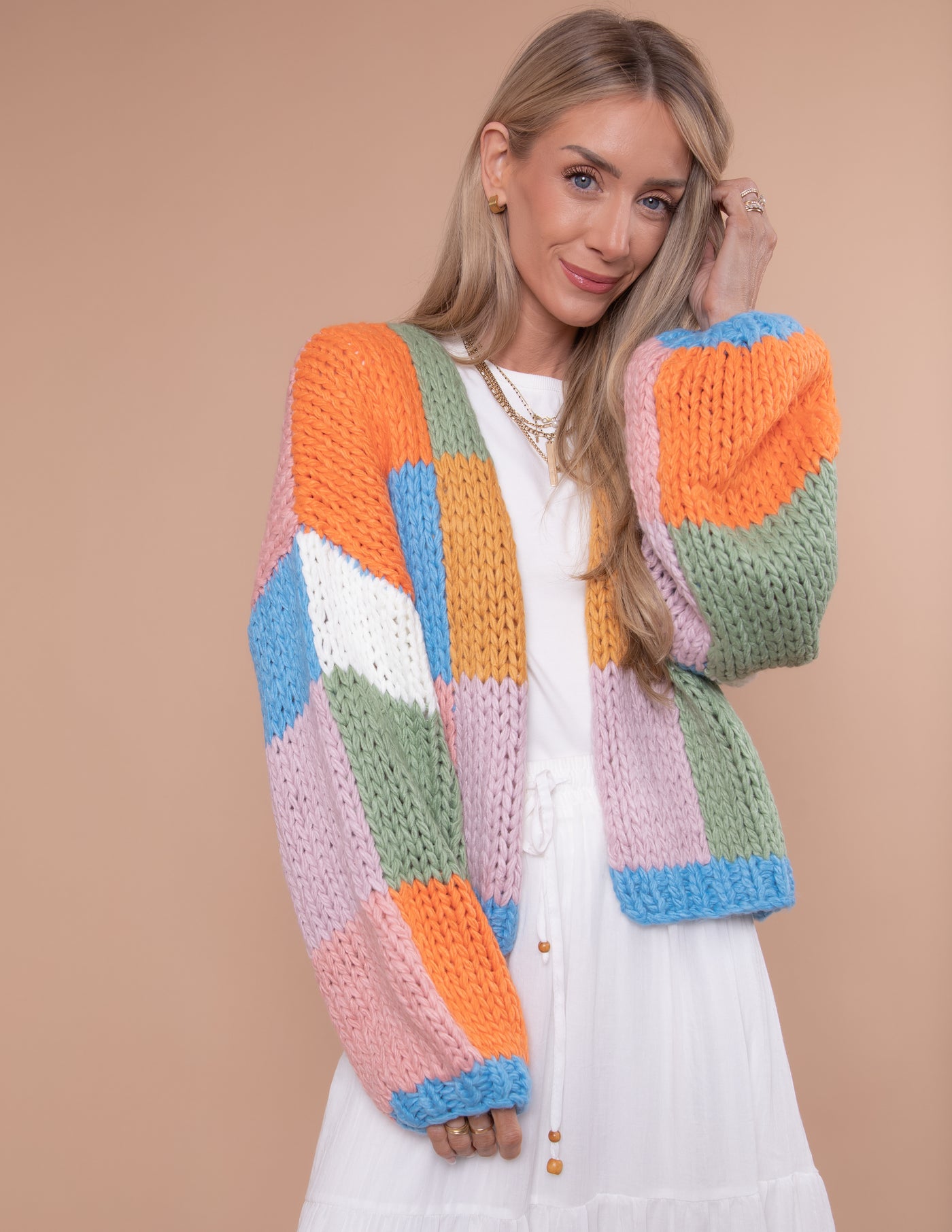 Catalina Color Block Cardigan