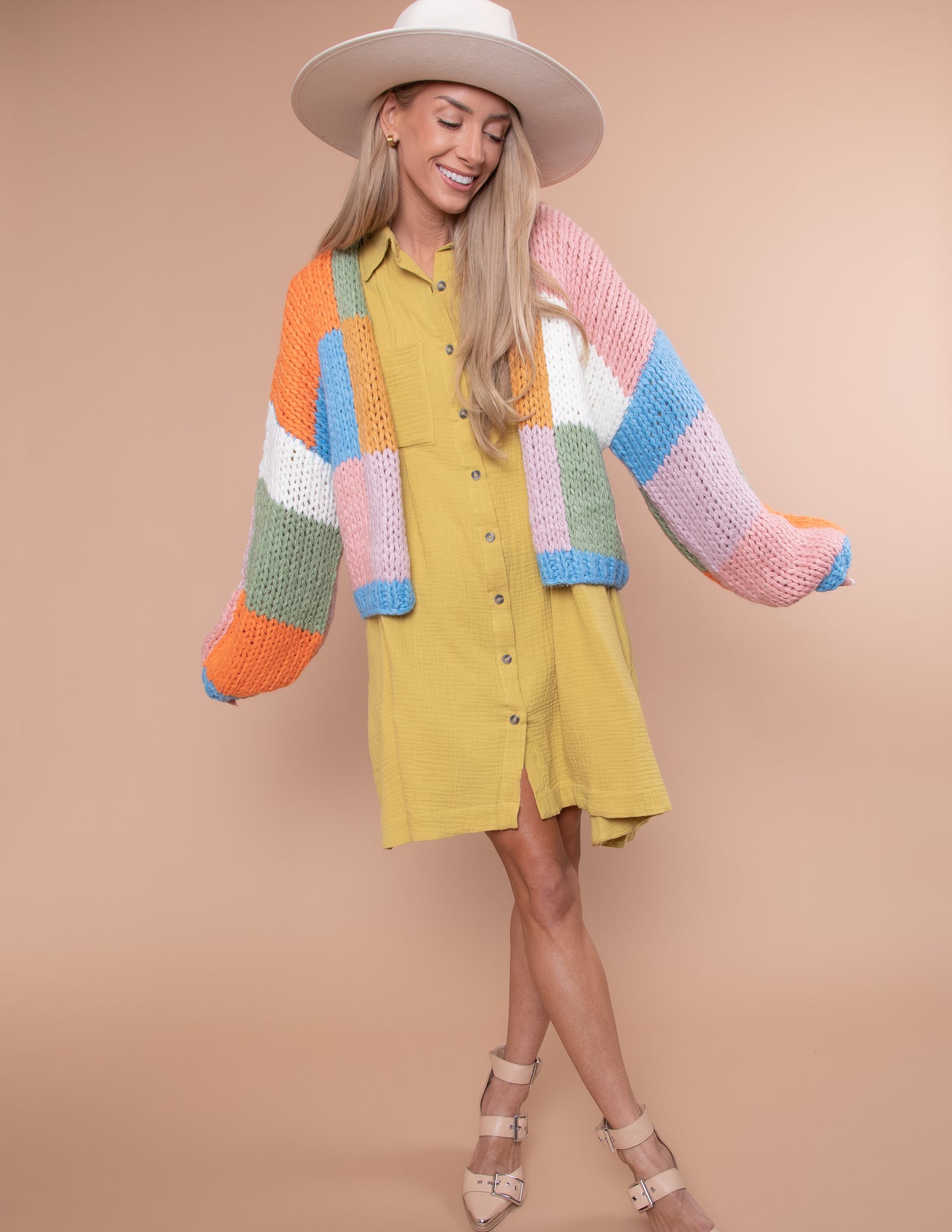 Catalina Color Block Cardigan