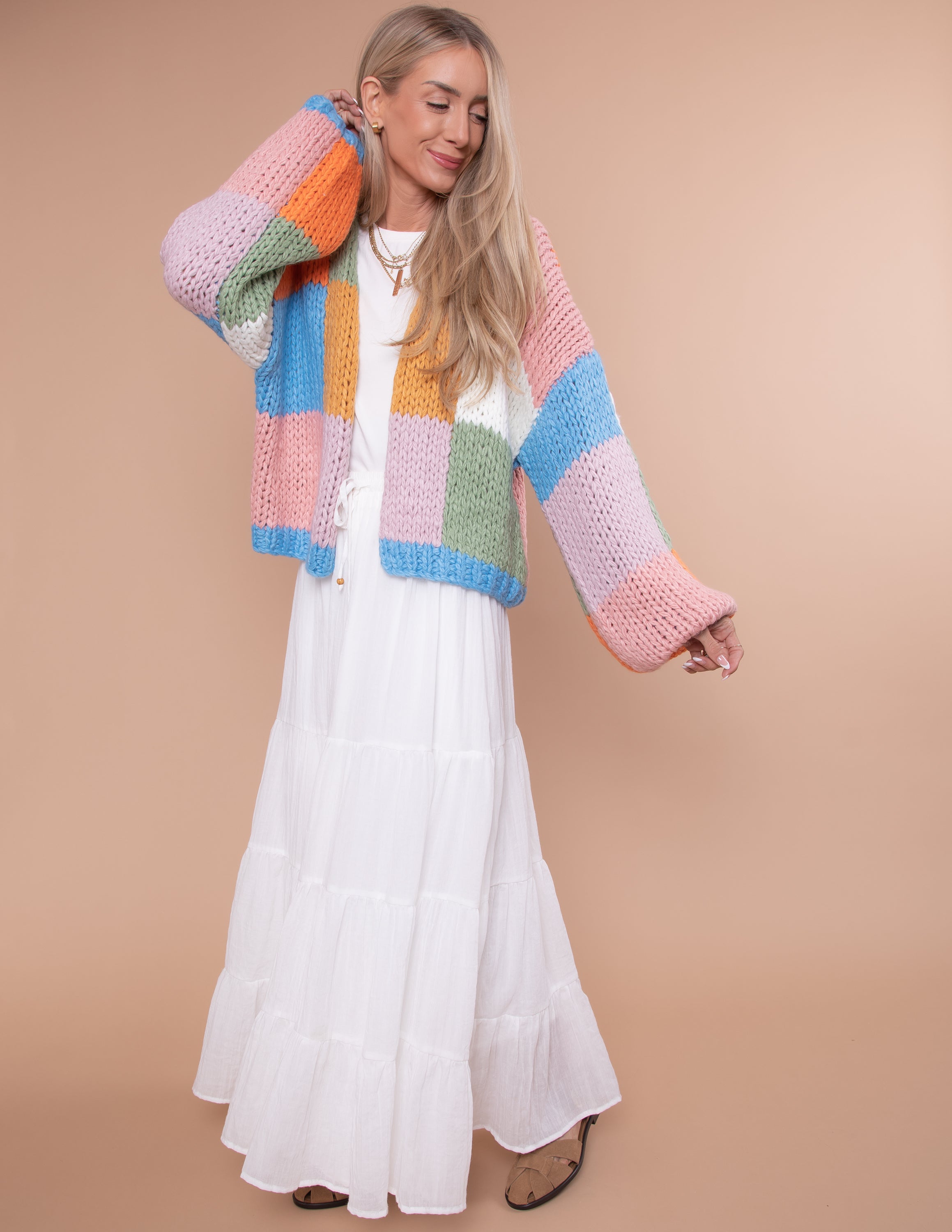 Catalina Color Block Cardigan