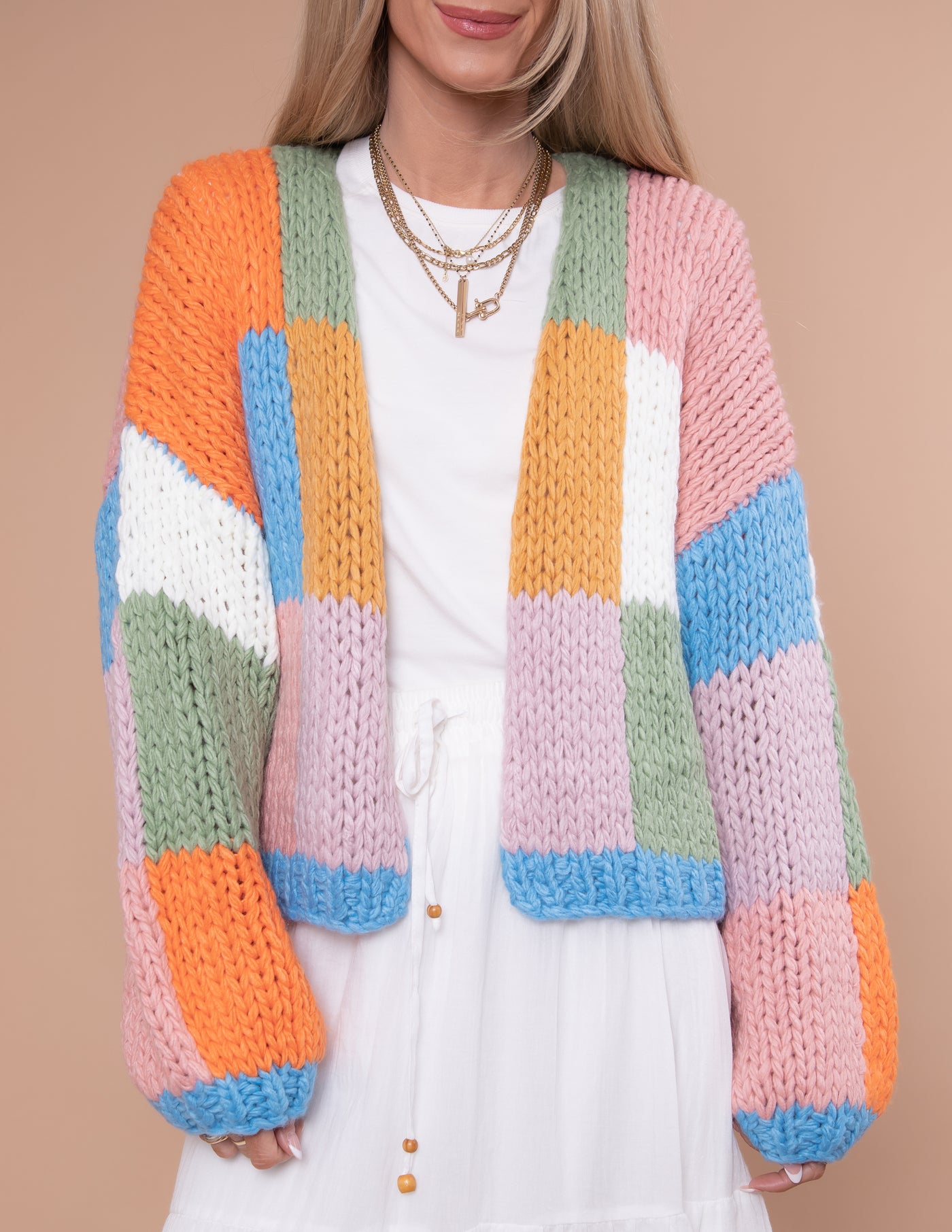 Catalina Color Block Cardigan