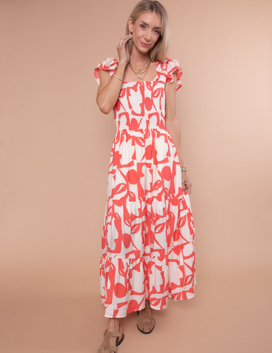 Kristi Ruffle Midi Dress