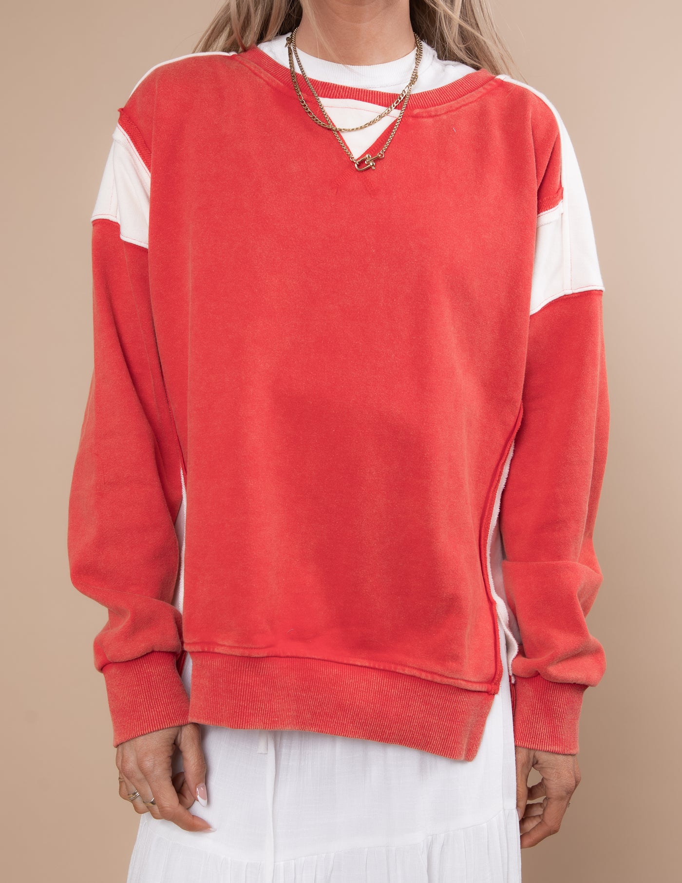 Caitlin Color Block Sweatshirt