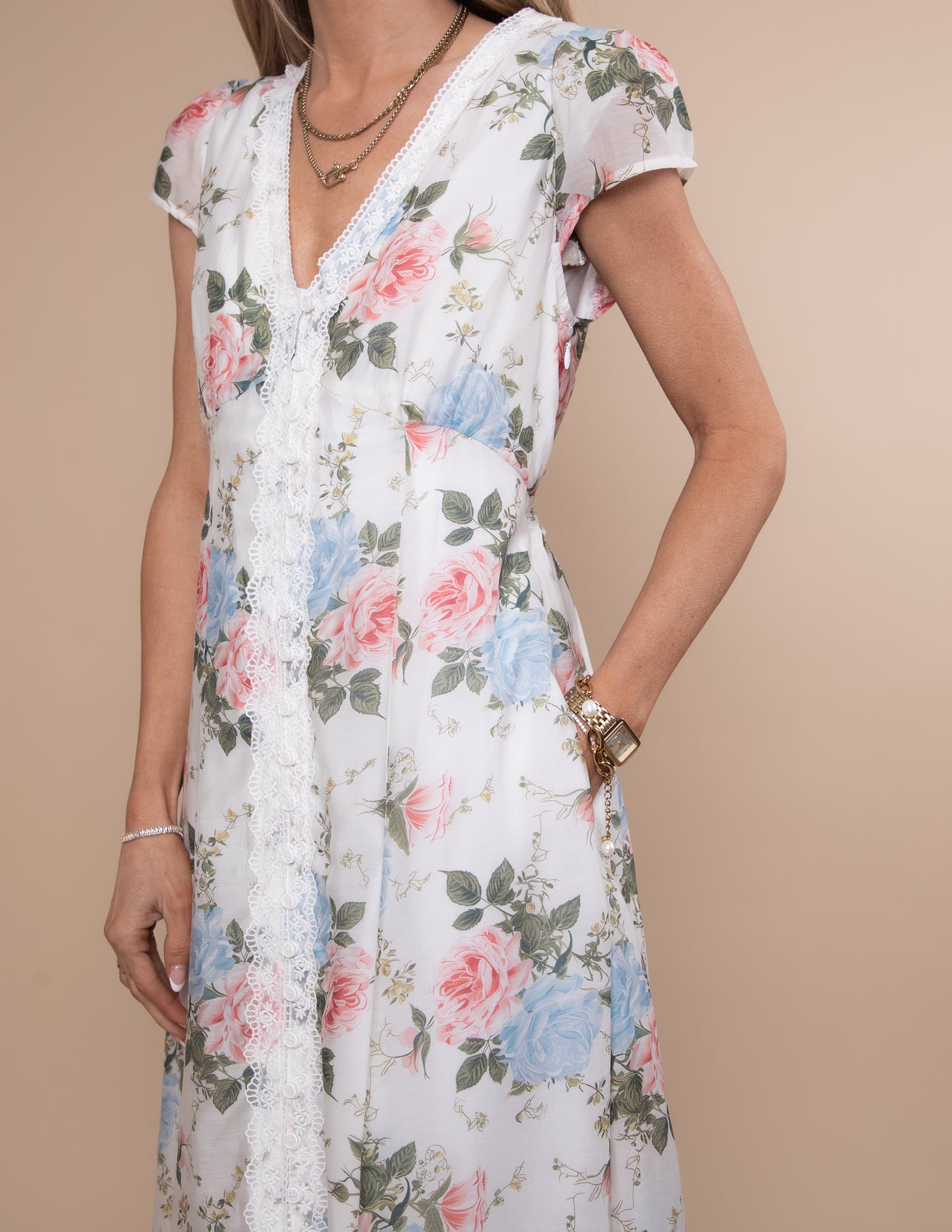 Garden Floral Button Down Dress