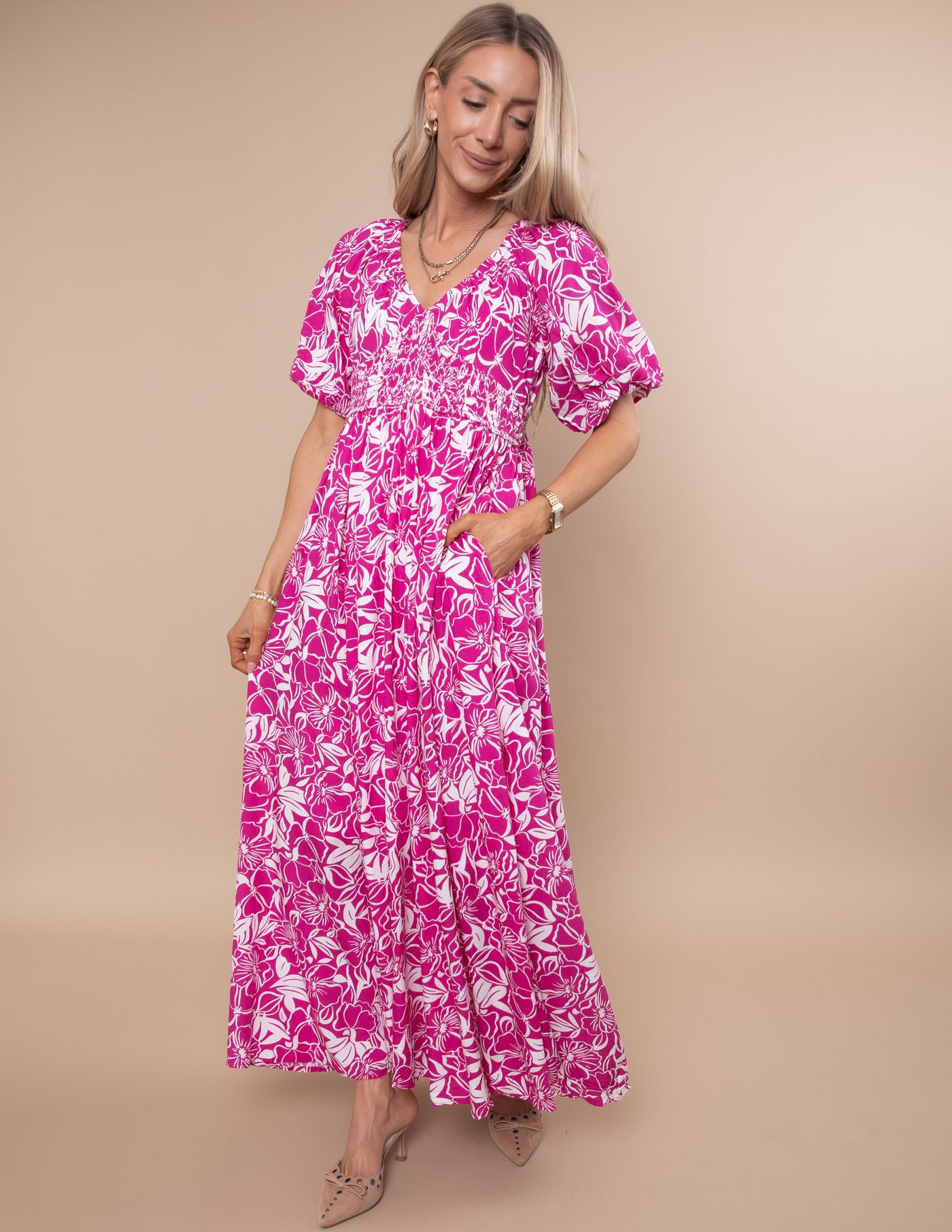 Resort Print Maxi Dress