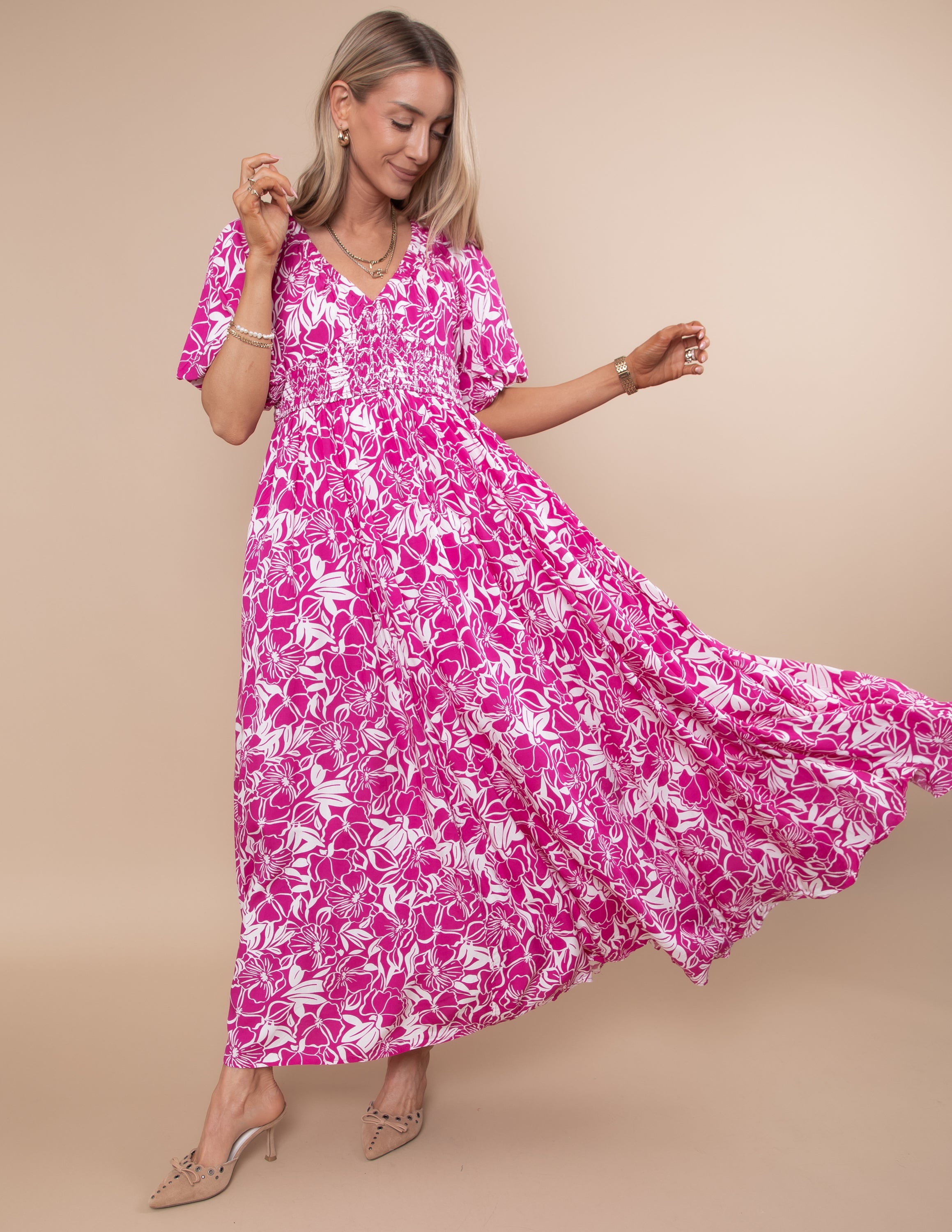 Resort Print Maxi Dress