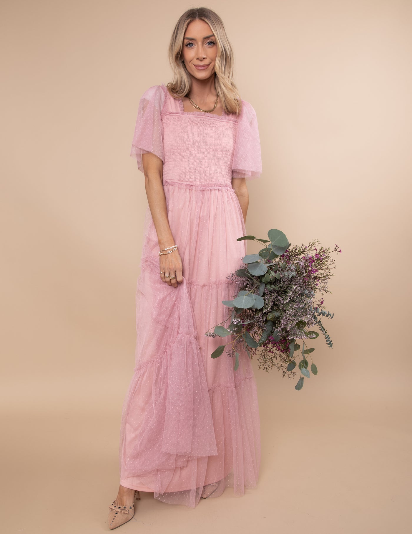 Gwenyth Mesh Maxi Dress Pink / L | Shop Stevie Gwenyth Mesh Maxi Dress Pink / L | Shop Stevie