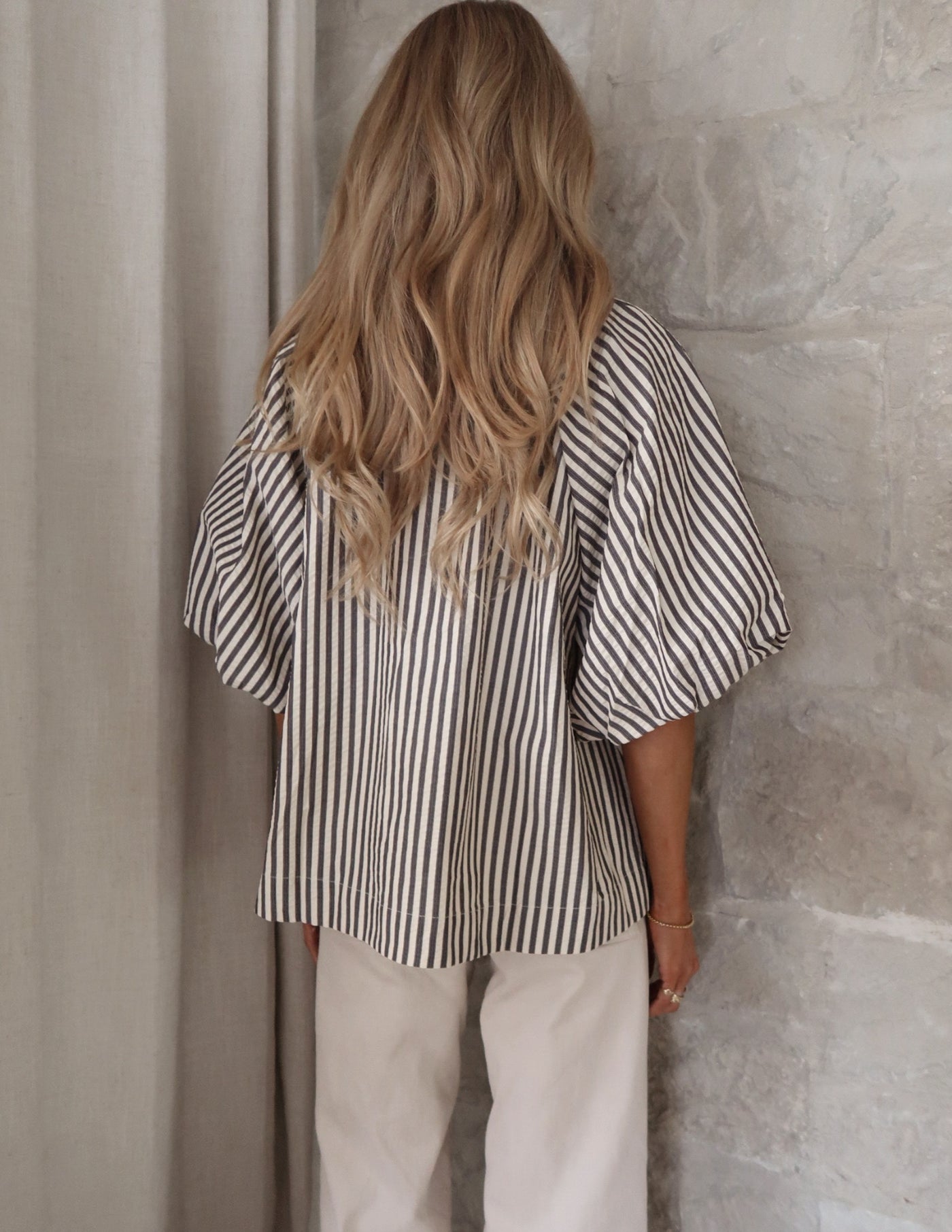 Lyla Striped Button Down Top