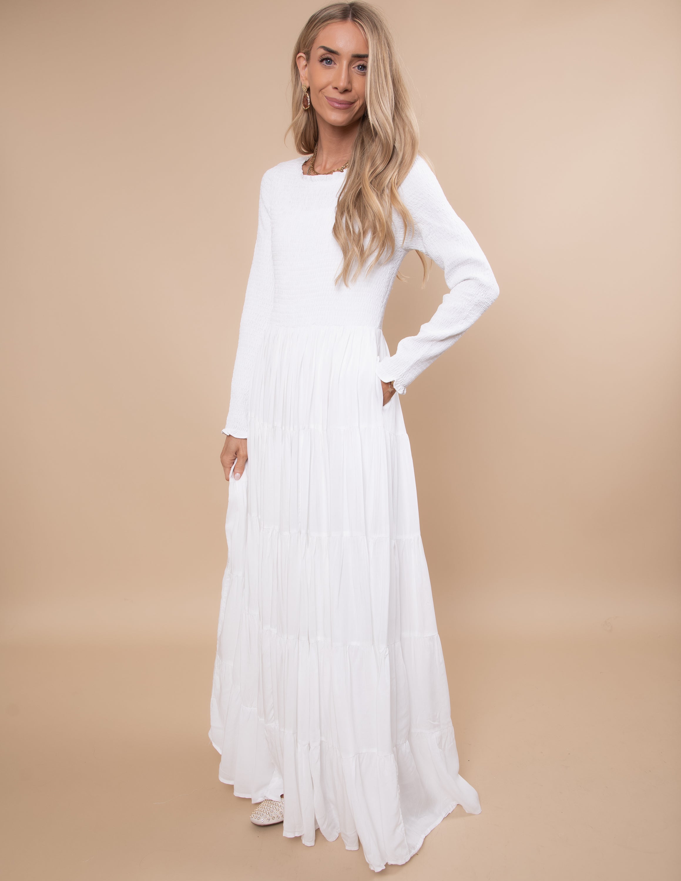 Leah Smocked Temple Dress