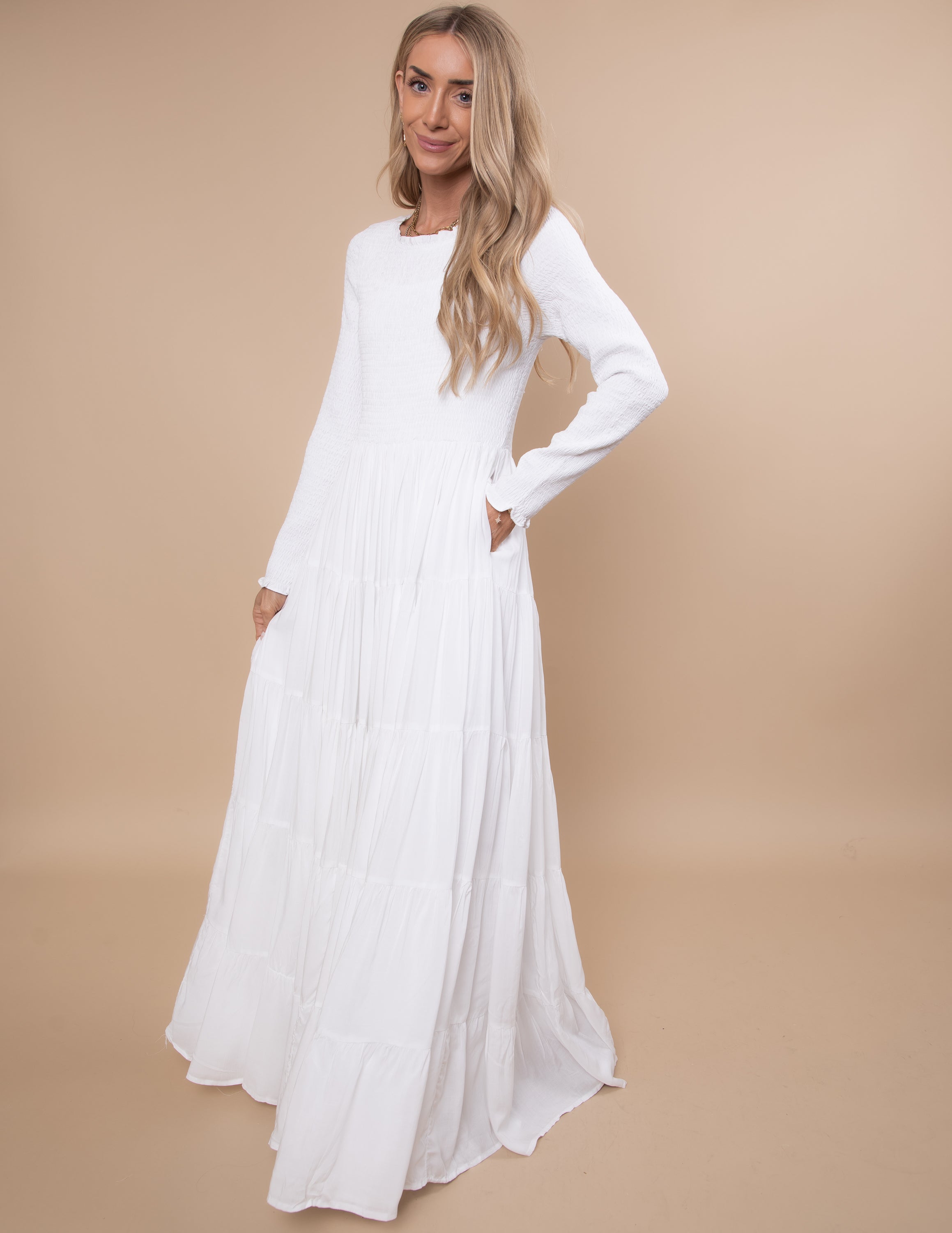 Leah Smocked Temple Dress