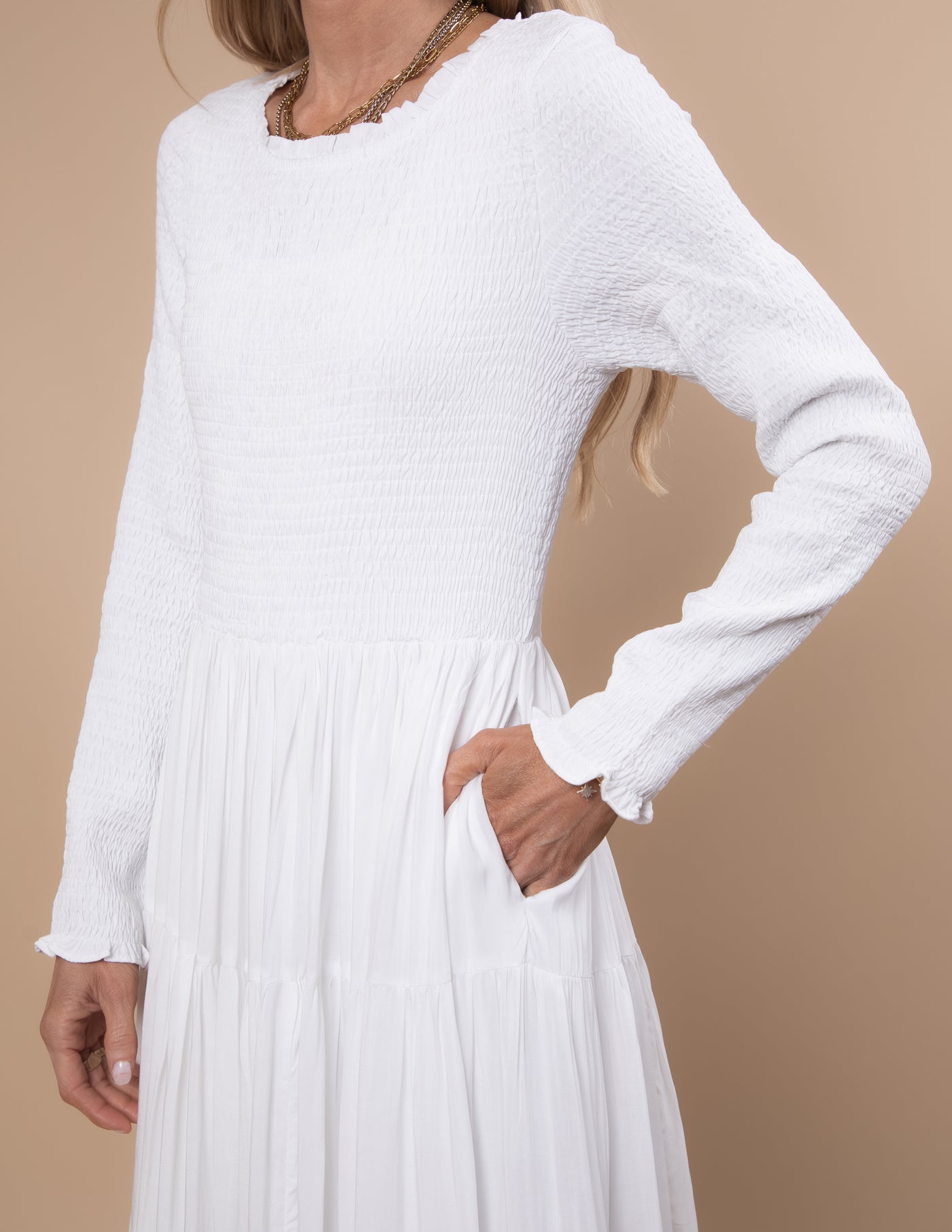 Leah Smocked Temple Dress