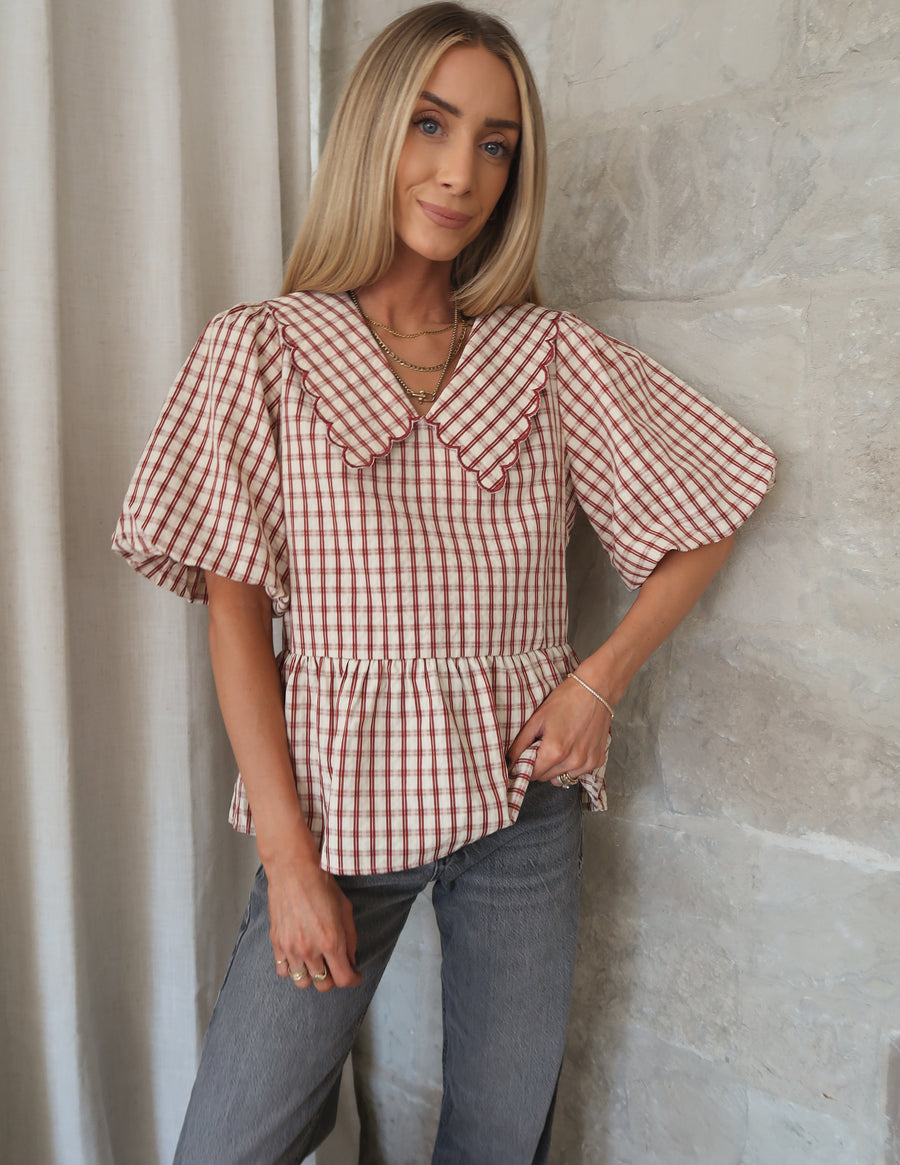 Macy Peplum Top
