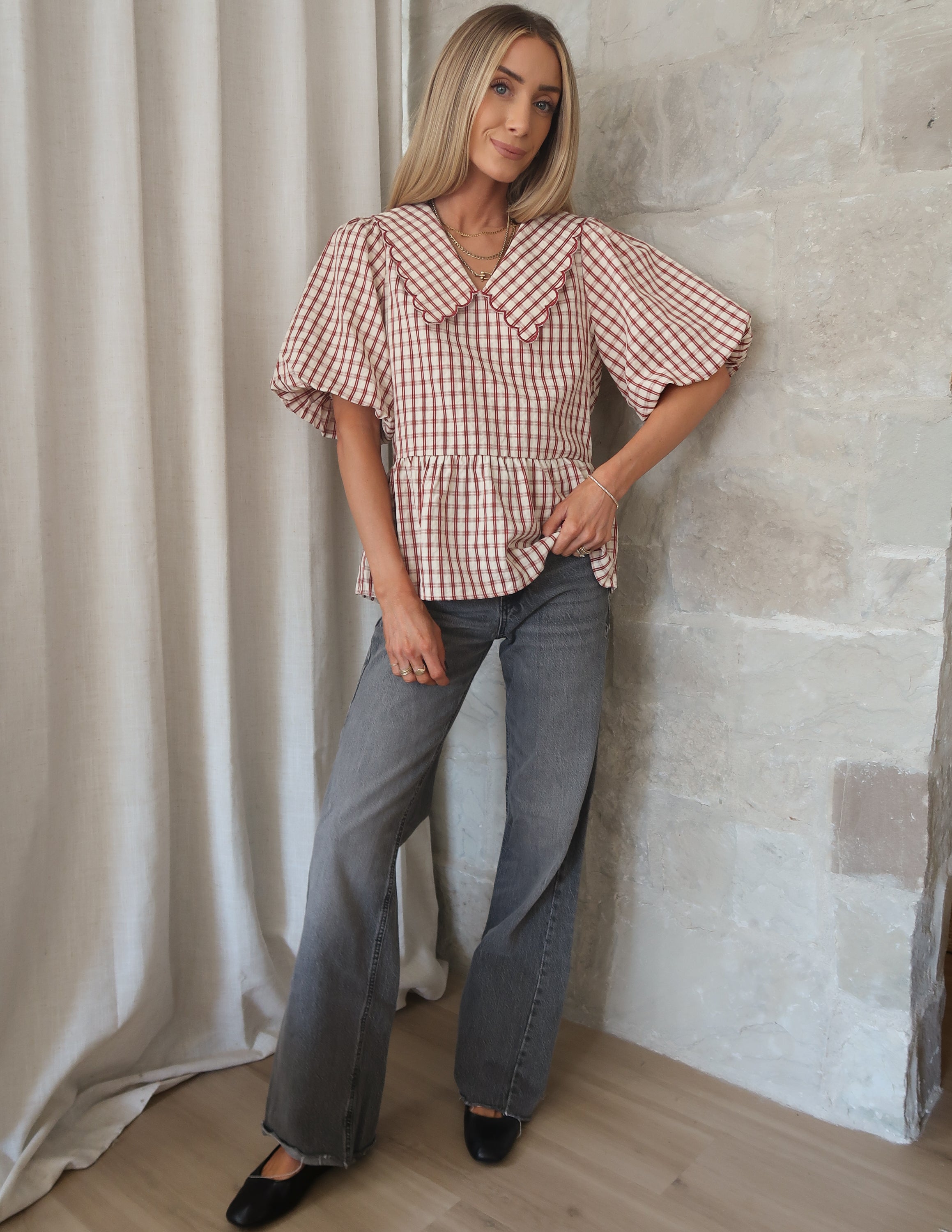 Macy Peplum Top
