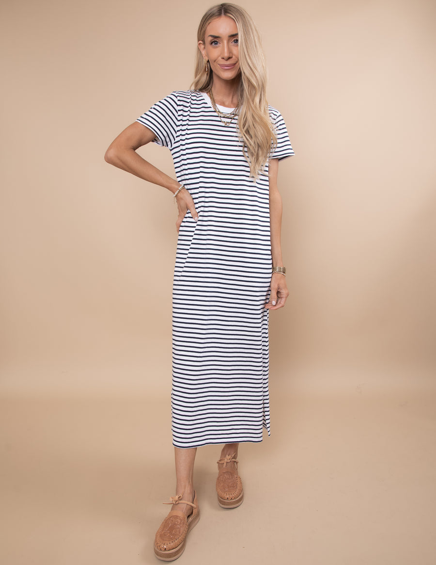 Coastal Cotton Striped Dress