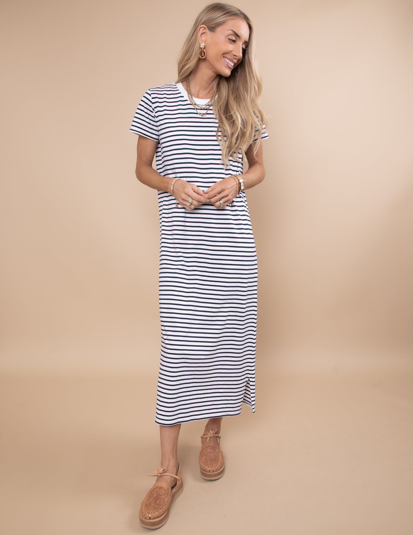 Coastal Cotton Striped Dress