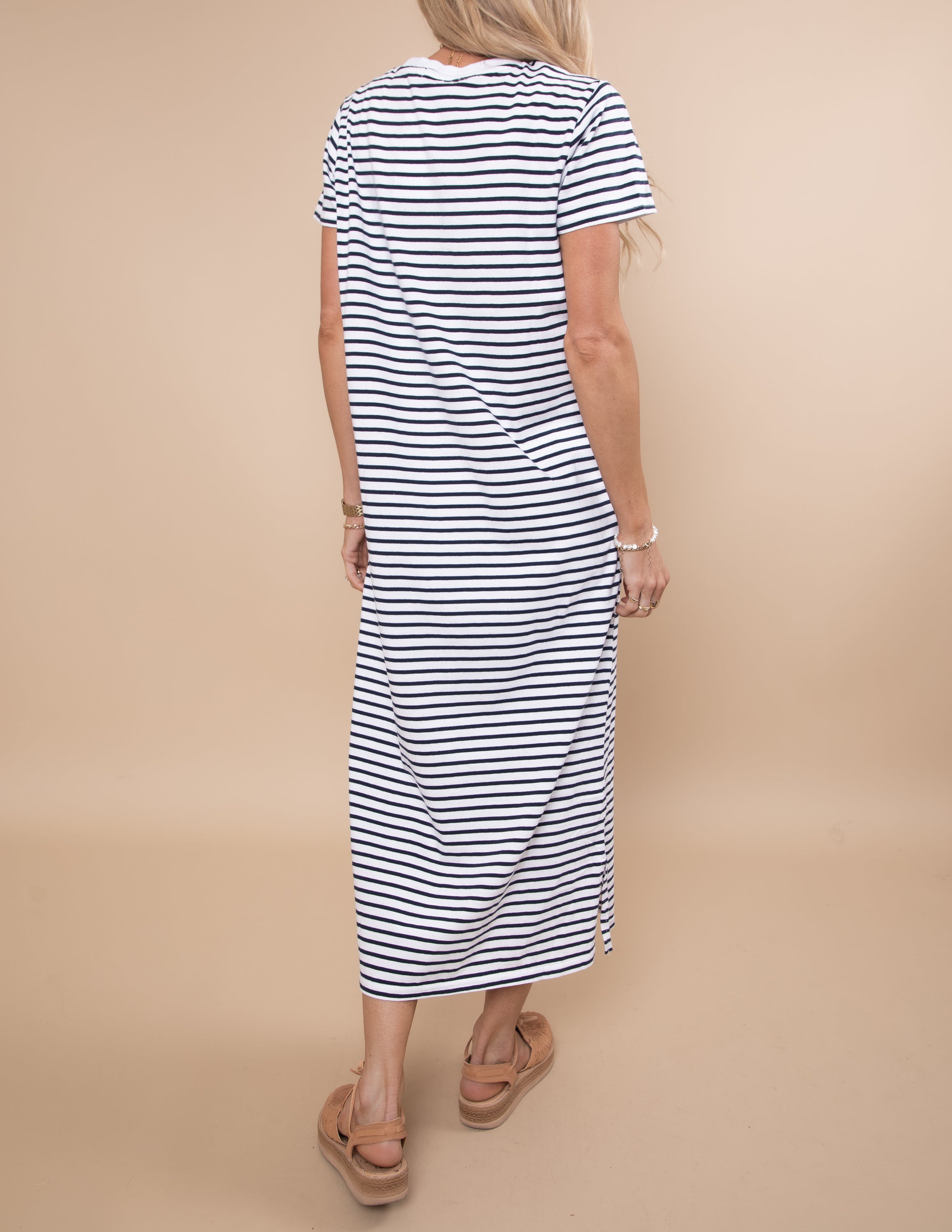 Coastal Cotton Striped Dress