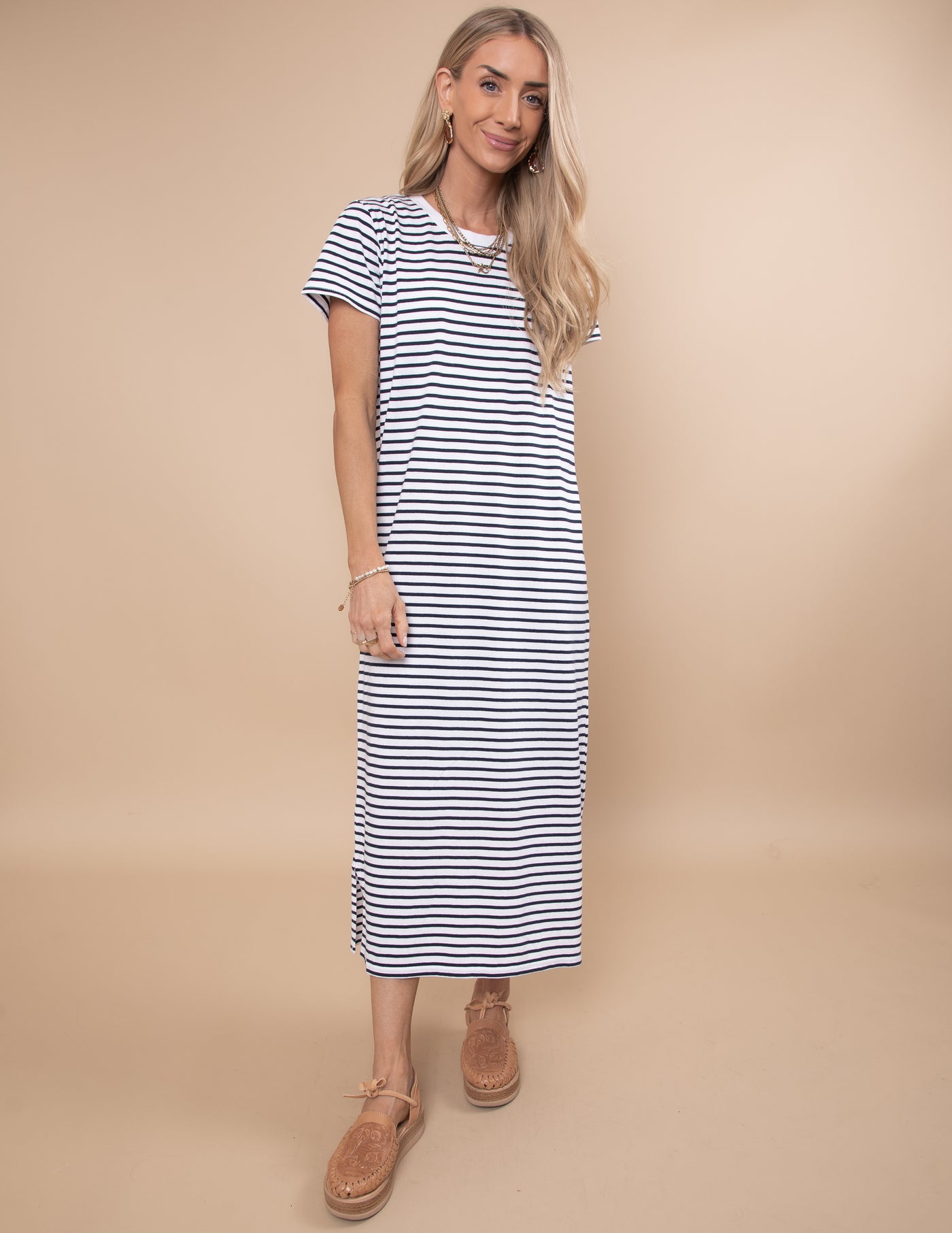 Coastal Cotton Striped Dress