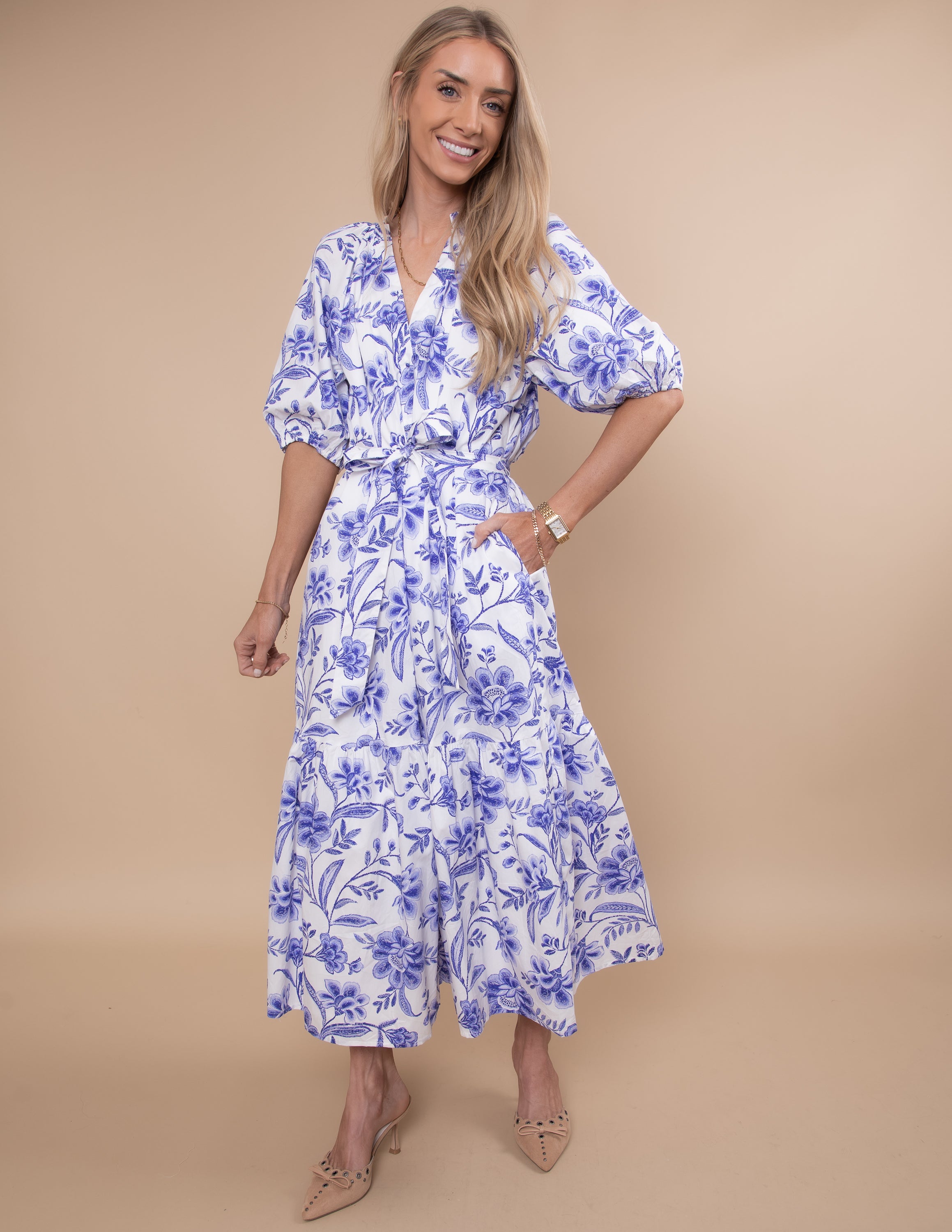 Stewart Floral Midi Dress
