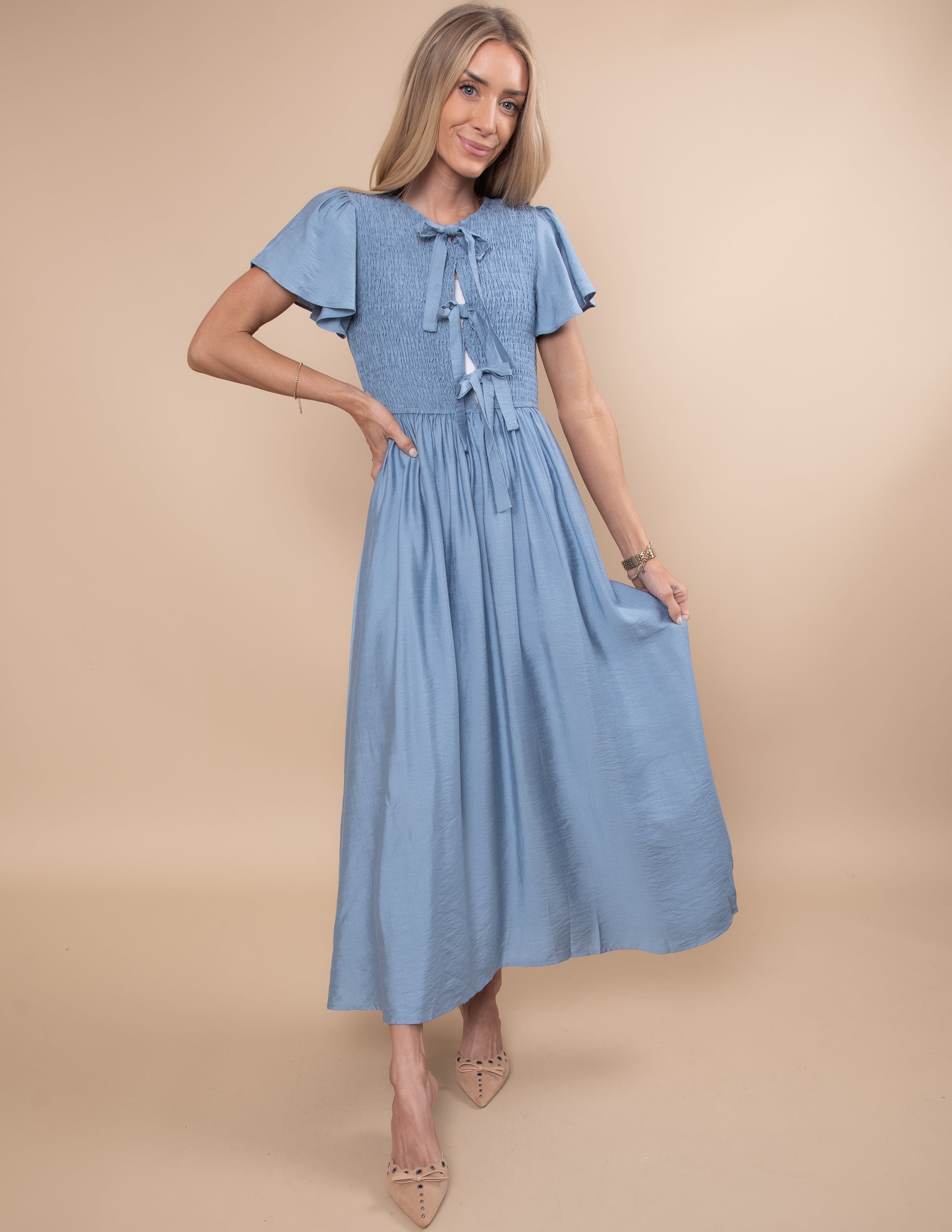 ワンピース Summer Tweed Midi Dress Herlipto Summer Tweed Midi Dress ワンピース