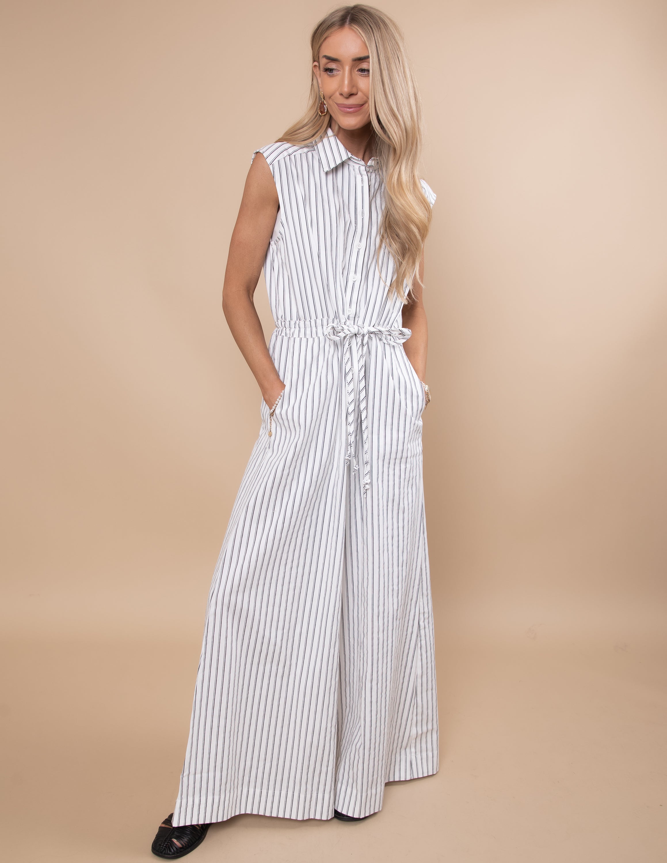 Demi Striped Jumpsuit