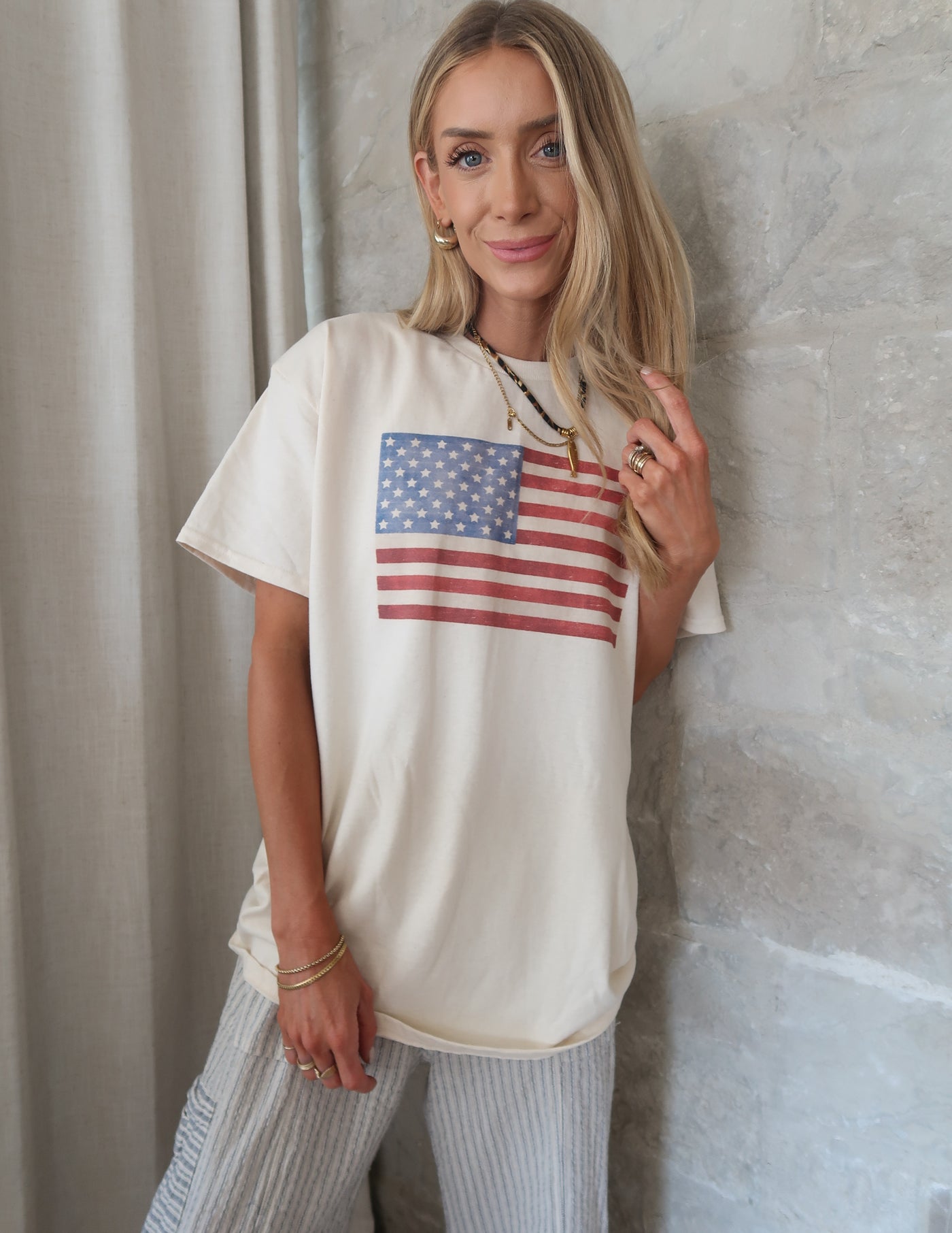 American Flag Graphic Tee