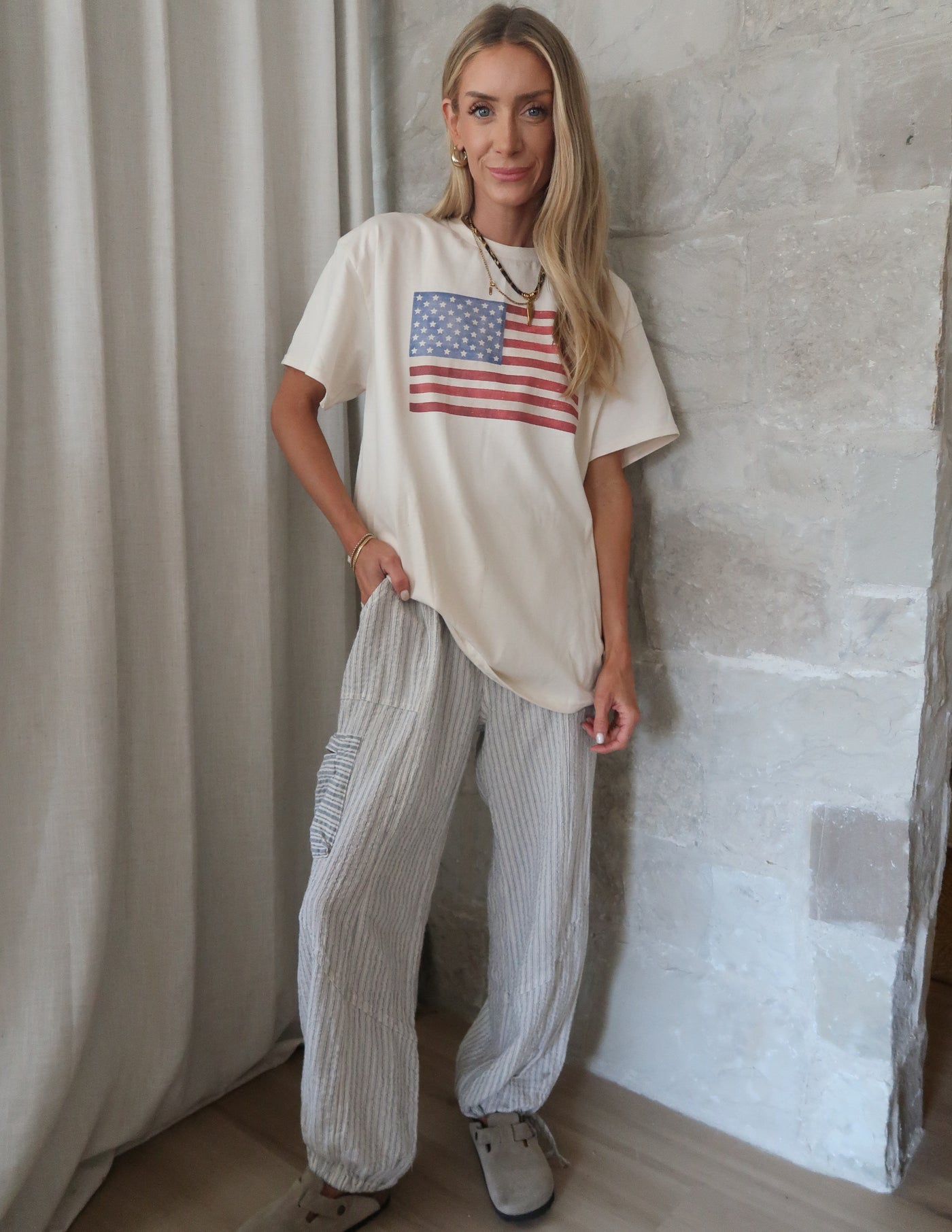 American Flag Graphic Tee