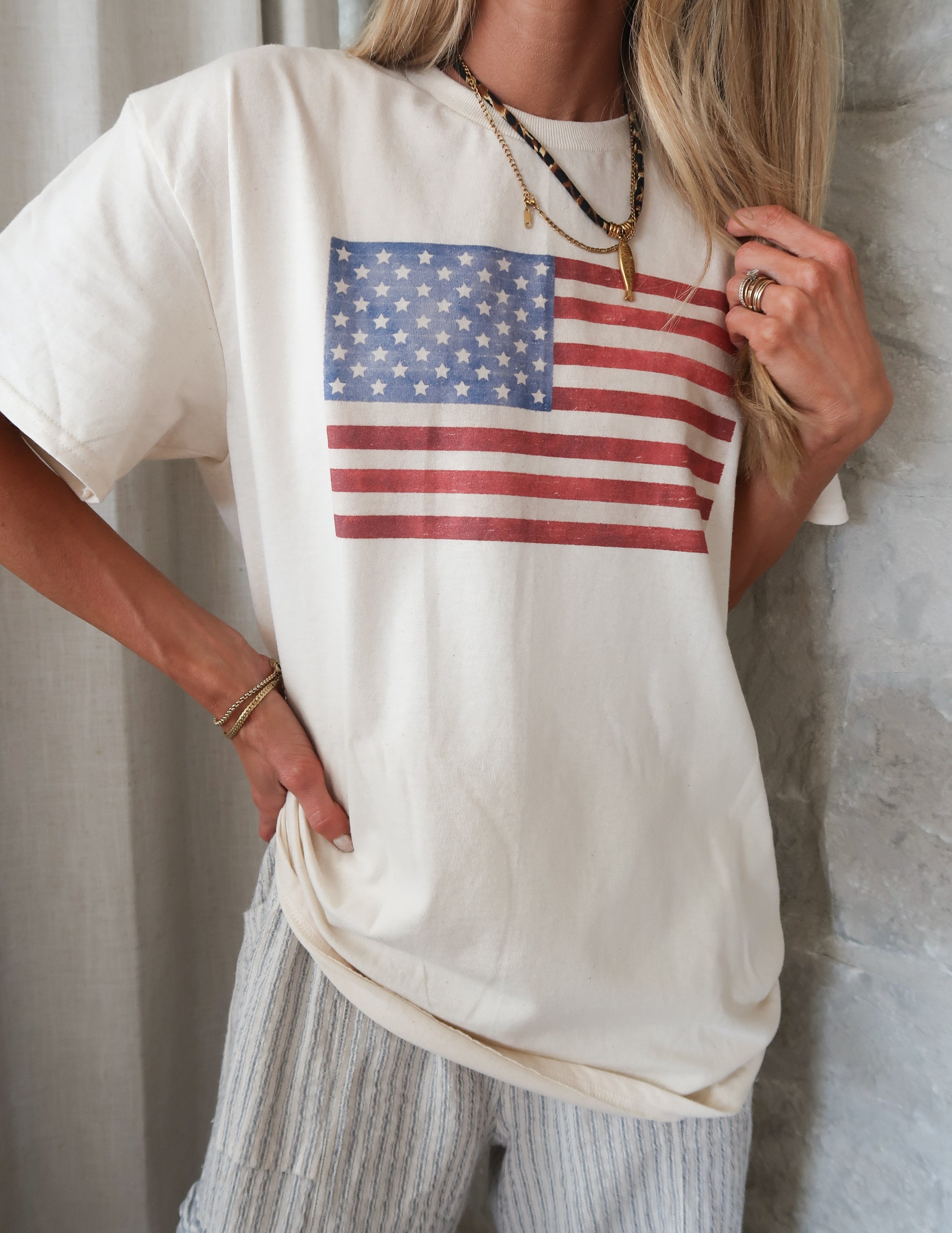 American Flag Graphic Tee