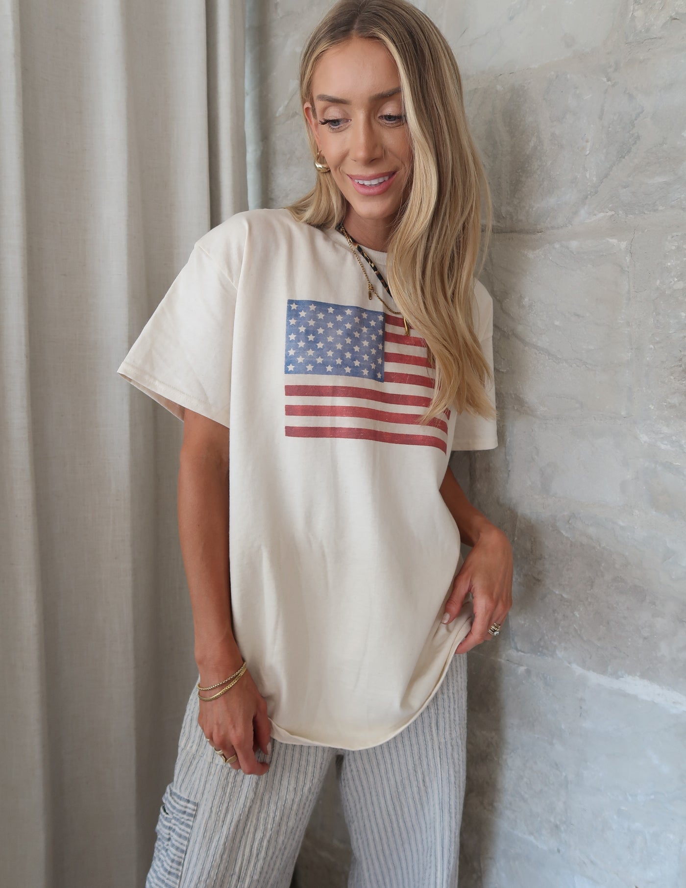 American Flag Graphic Tee