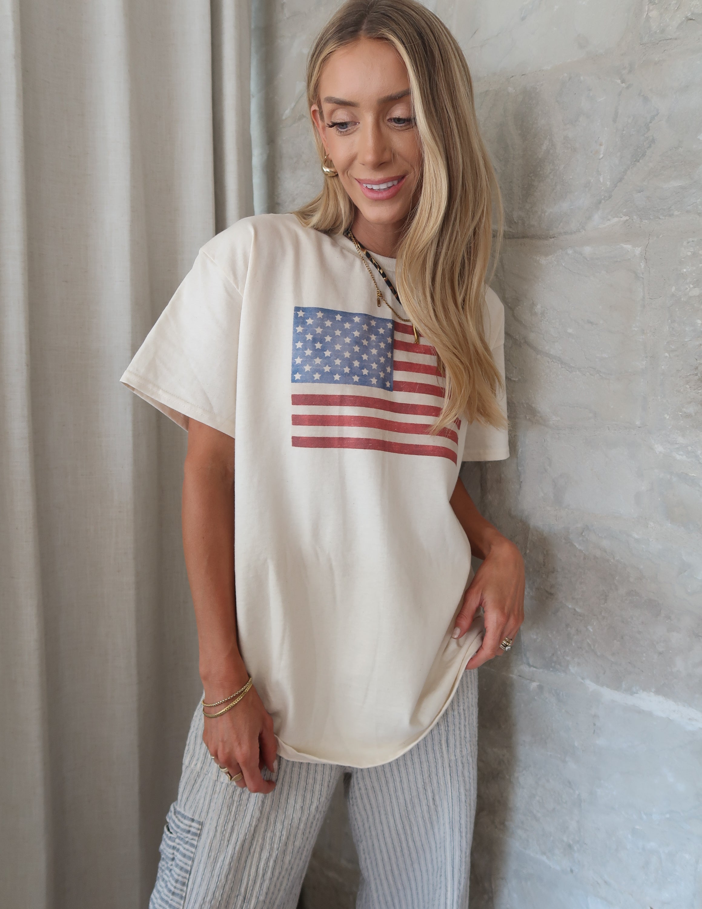 American Flag Graphic Tee