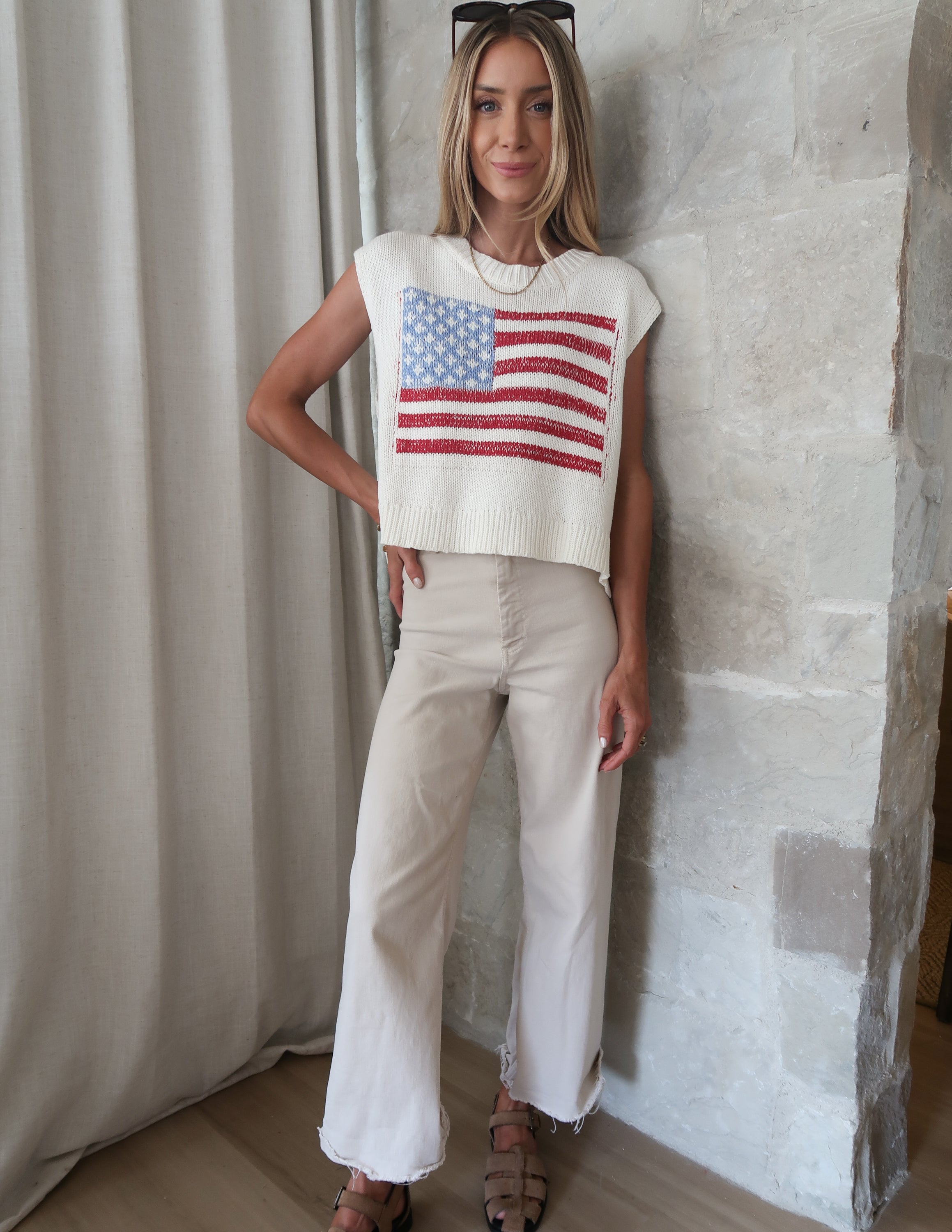American Flag Pullover
