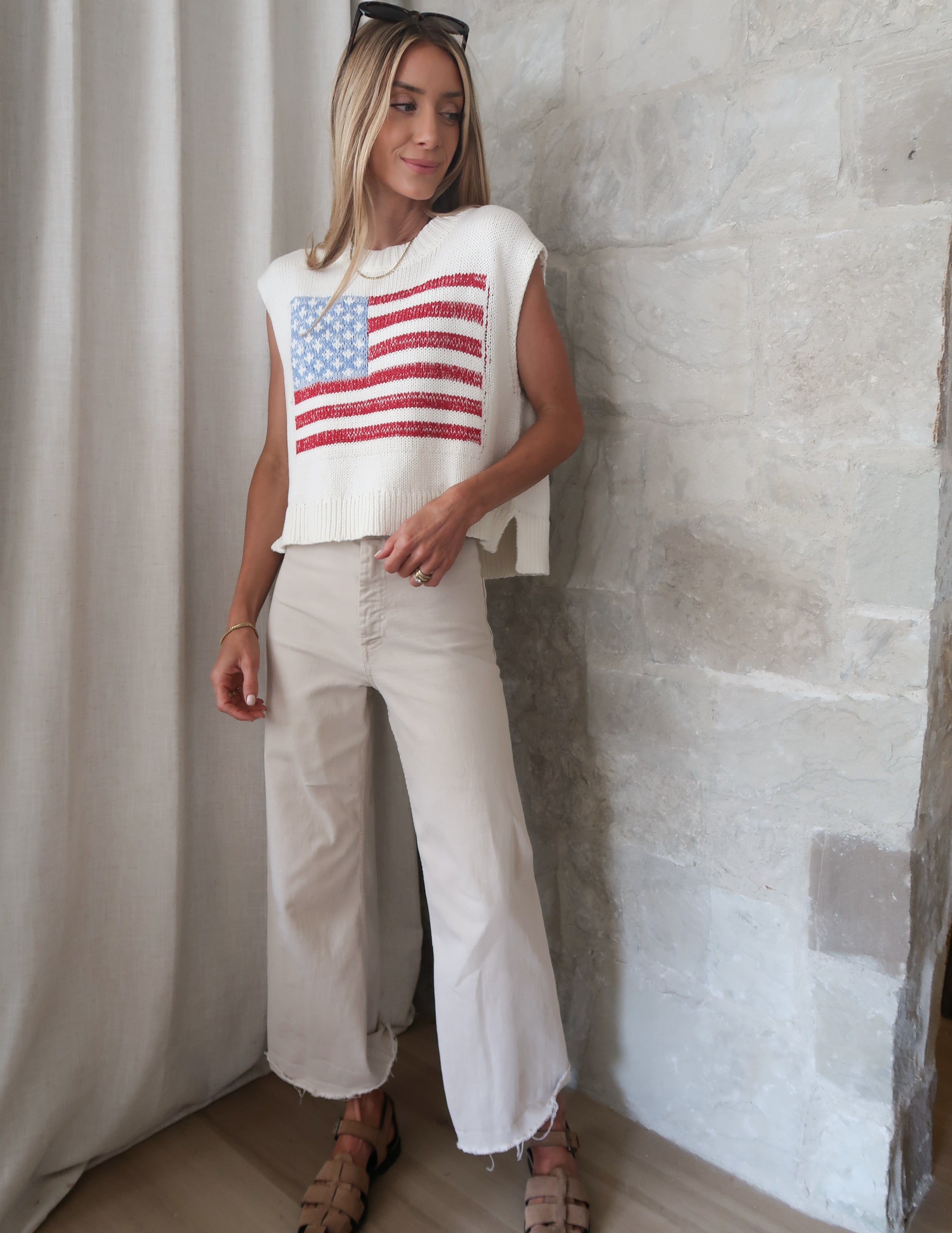 American Flag Pullover