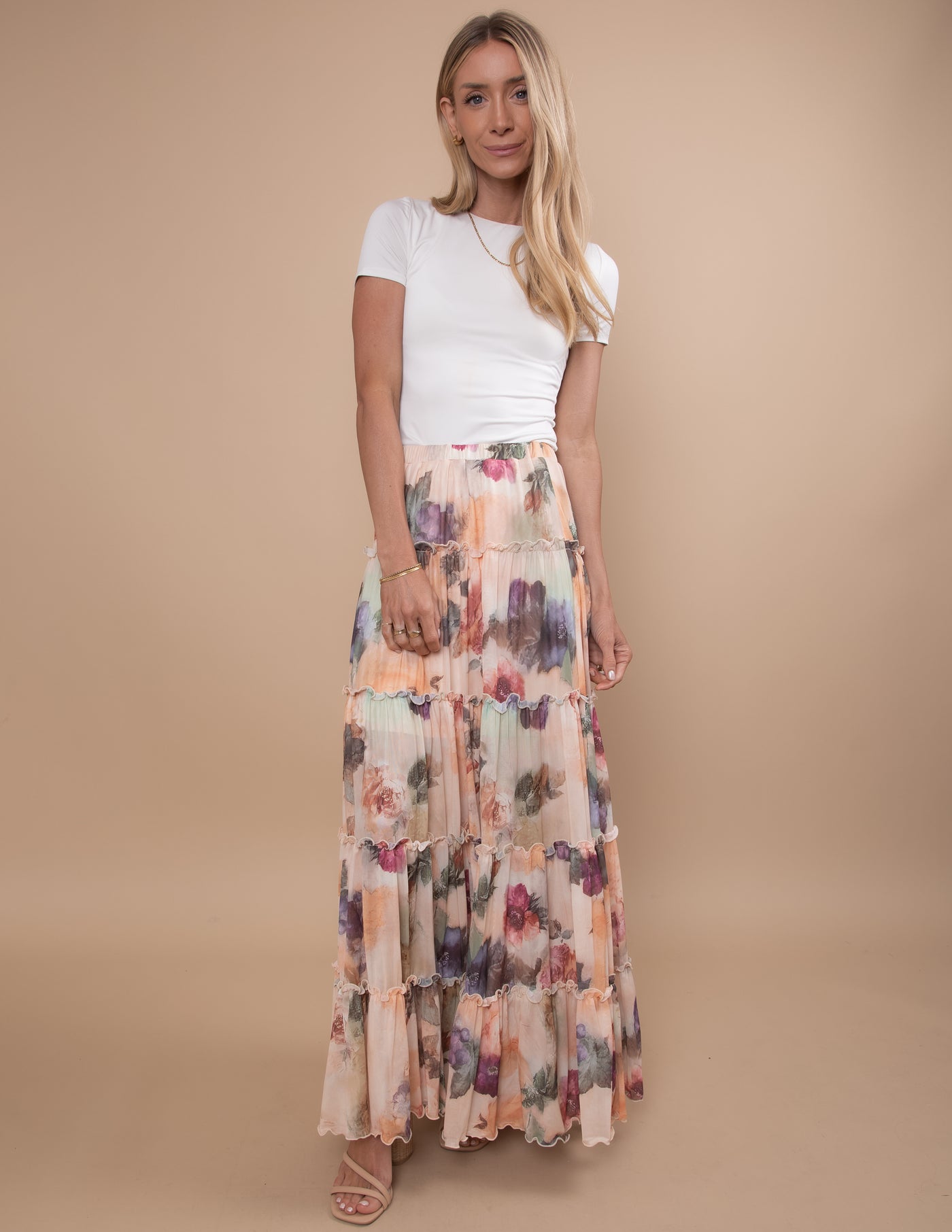 Soft Petals Maxi Skirt