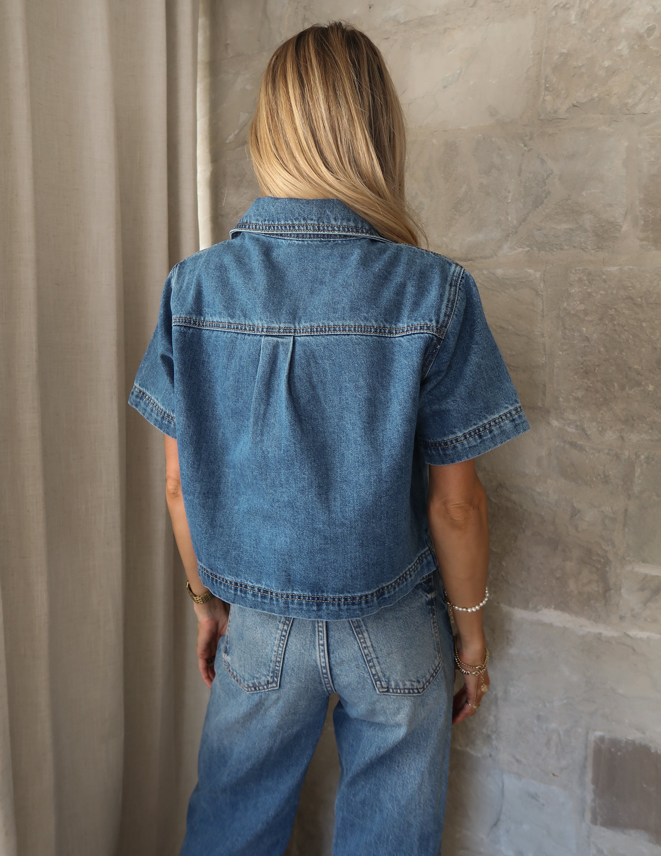 Skye Denim Crop Top