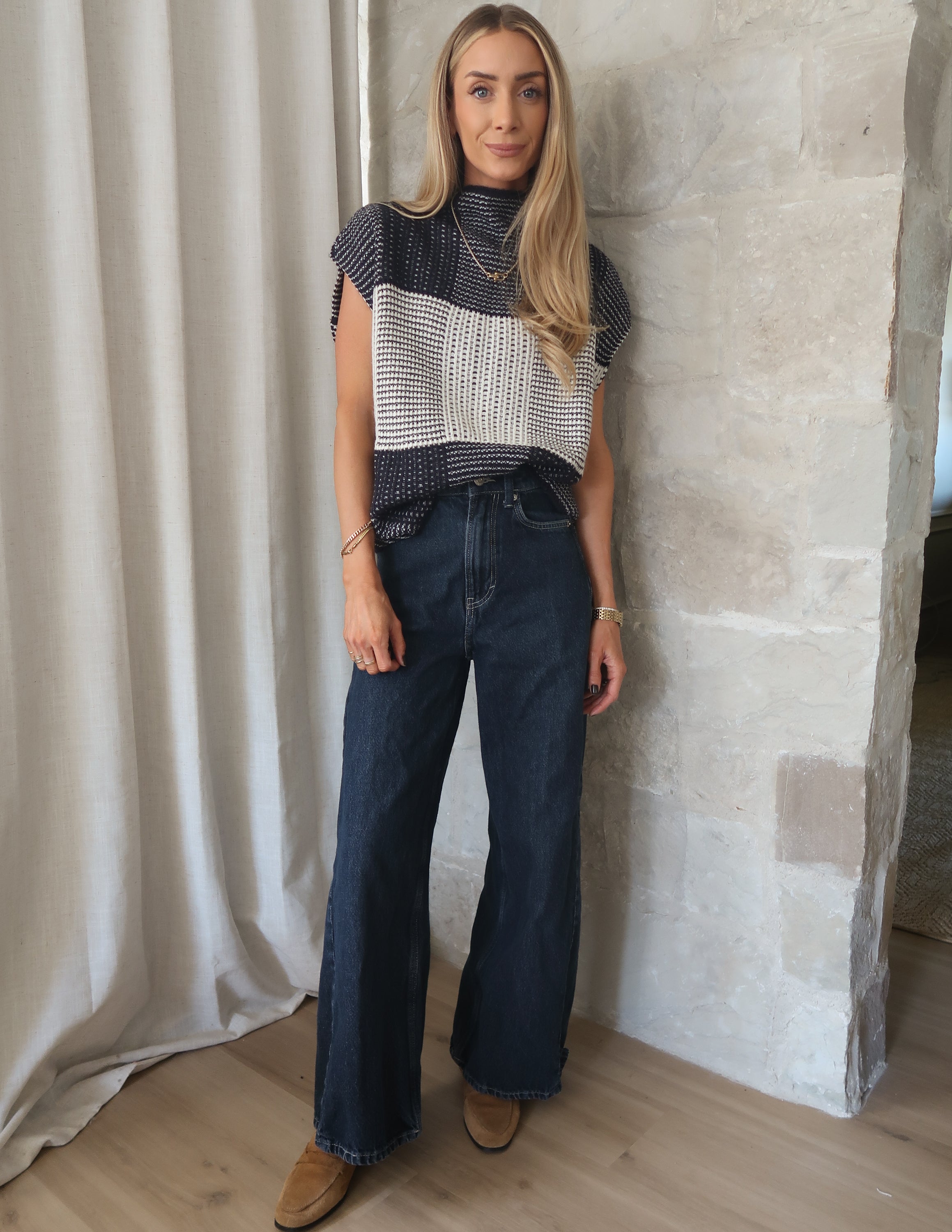 Checkmate Knit Top