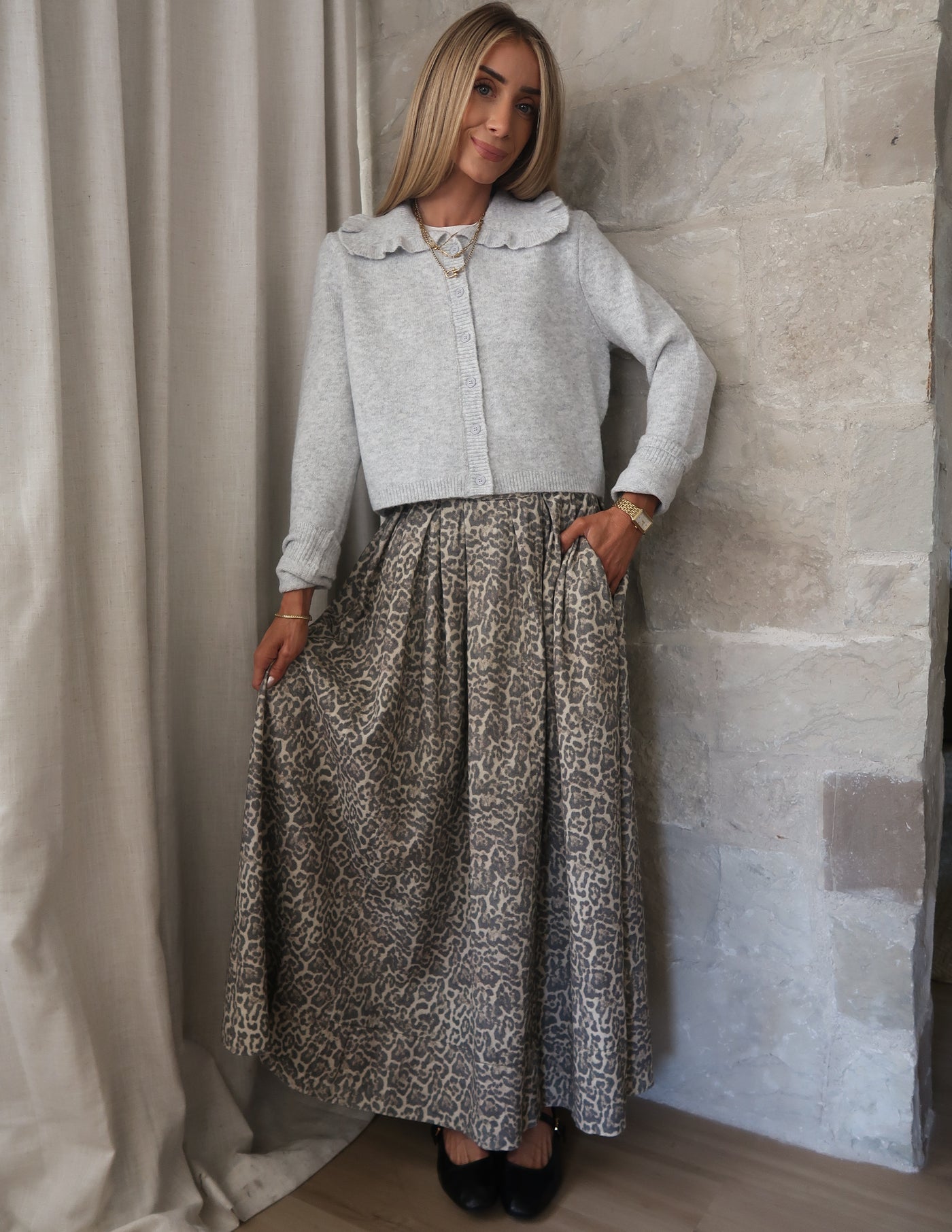 Quincy Leopard Skirt