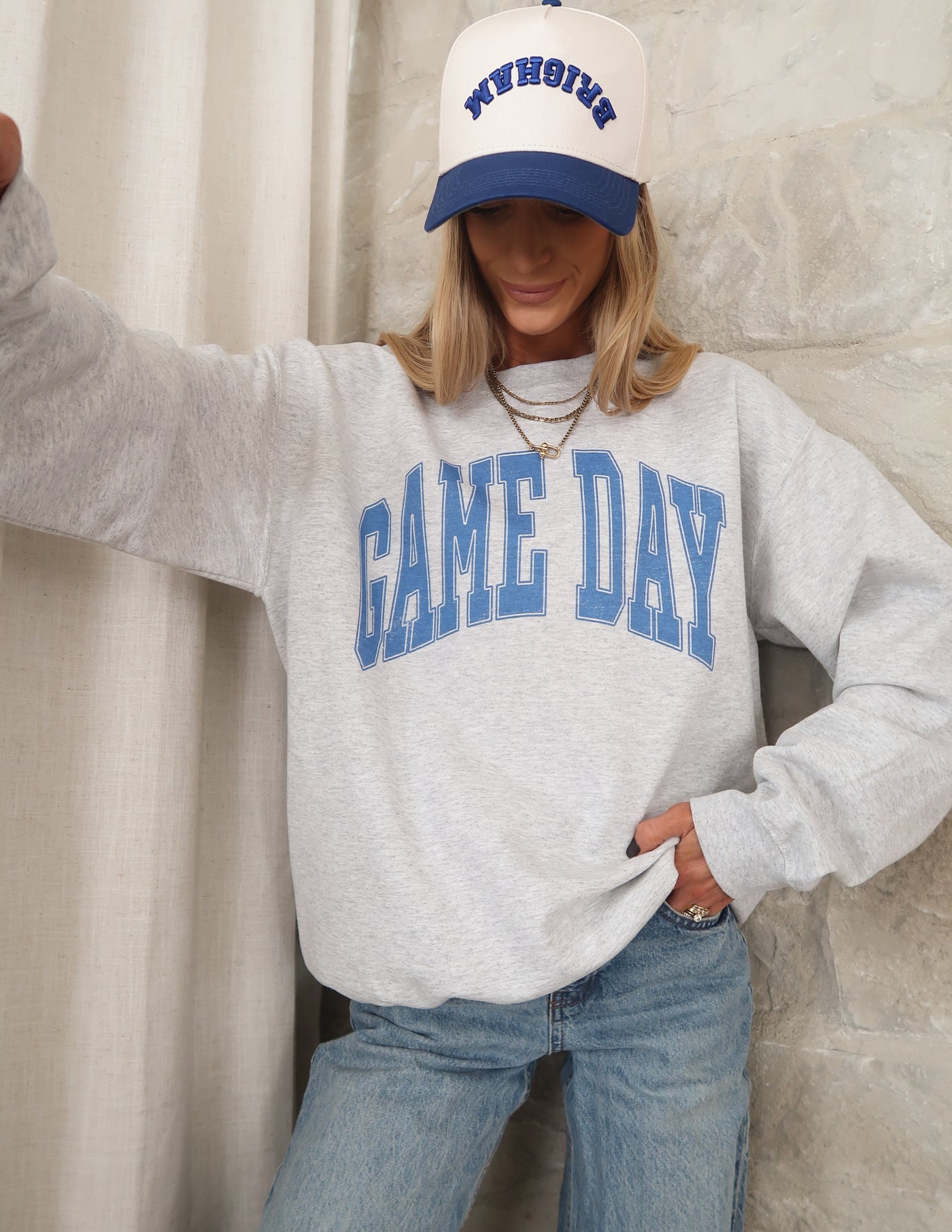Game Day Oversized Graphic Sweatshirt