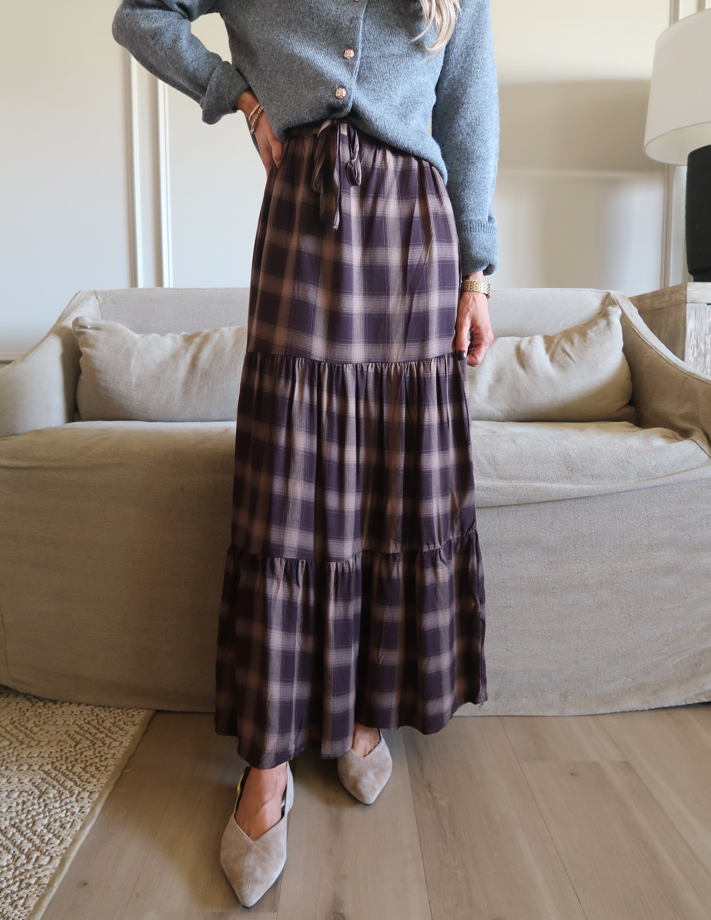 Antonia Checkered Skirt