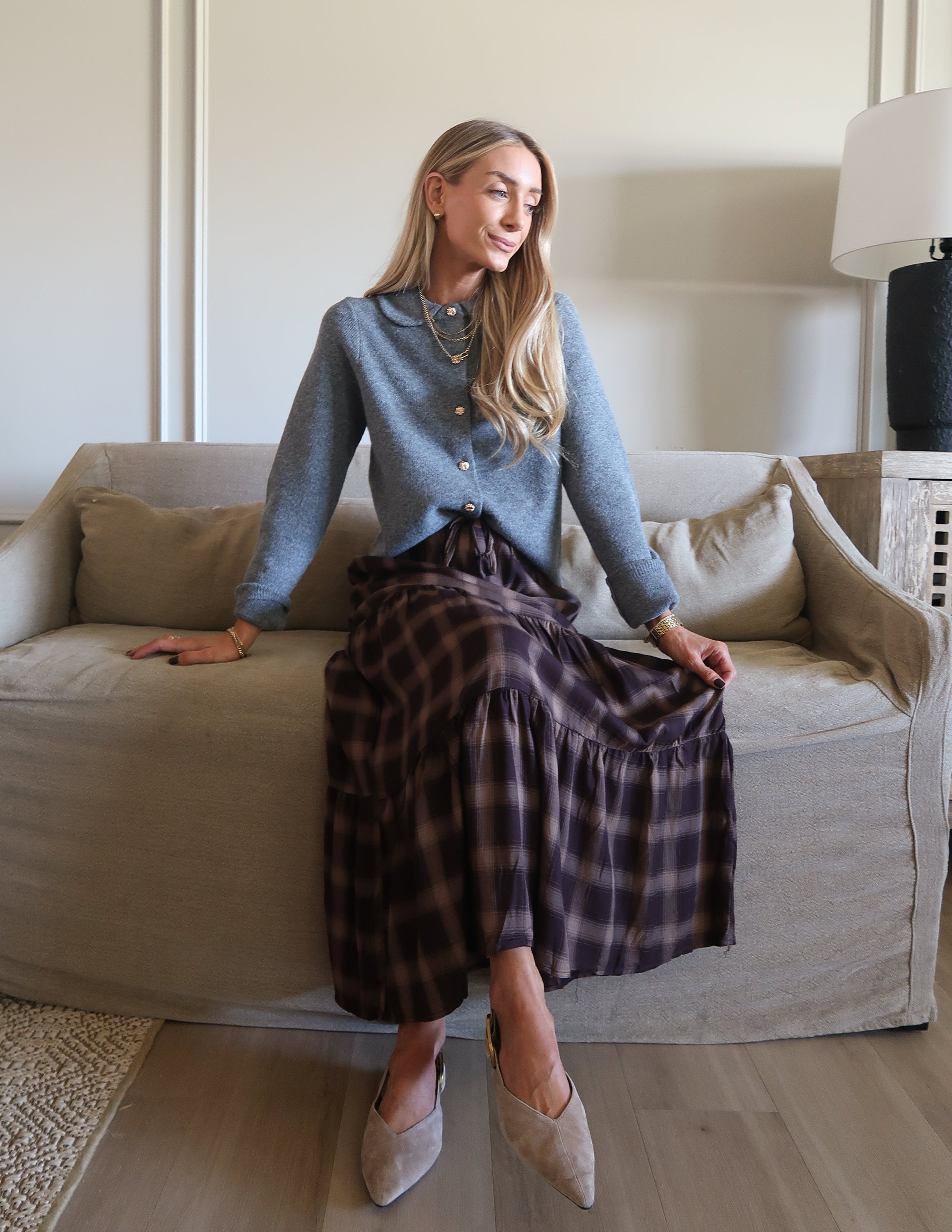Antonia Checkered Skirt