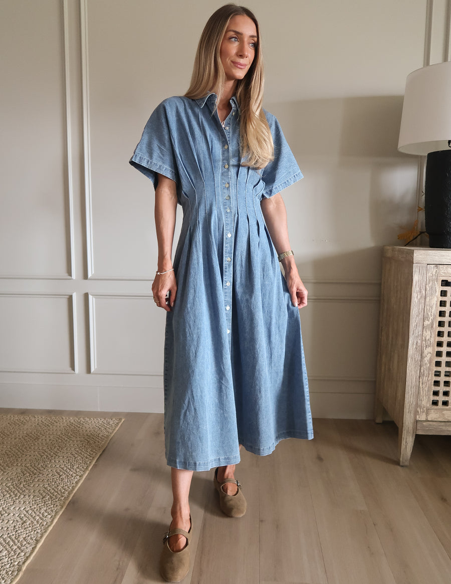 Everly Denim Midi Dress