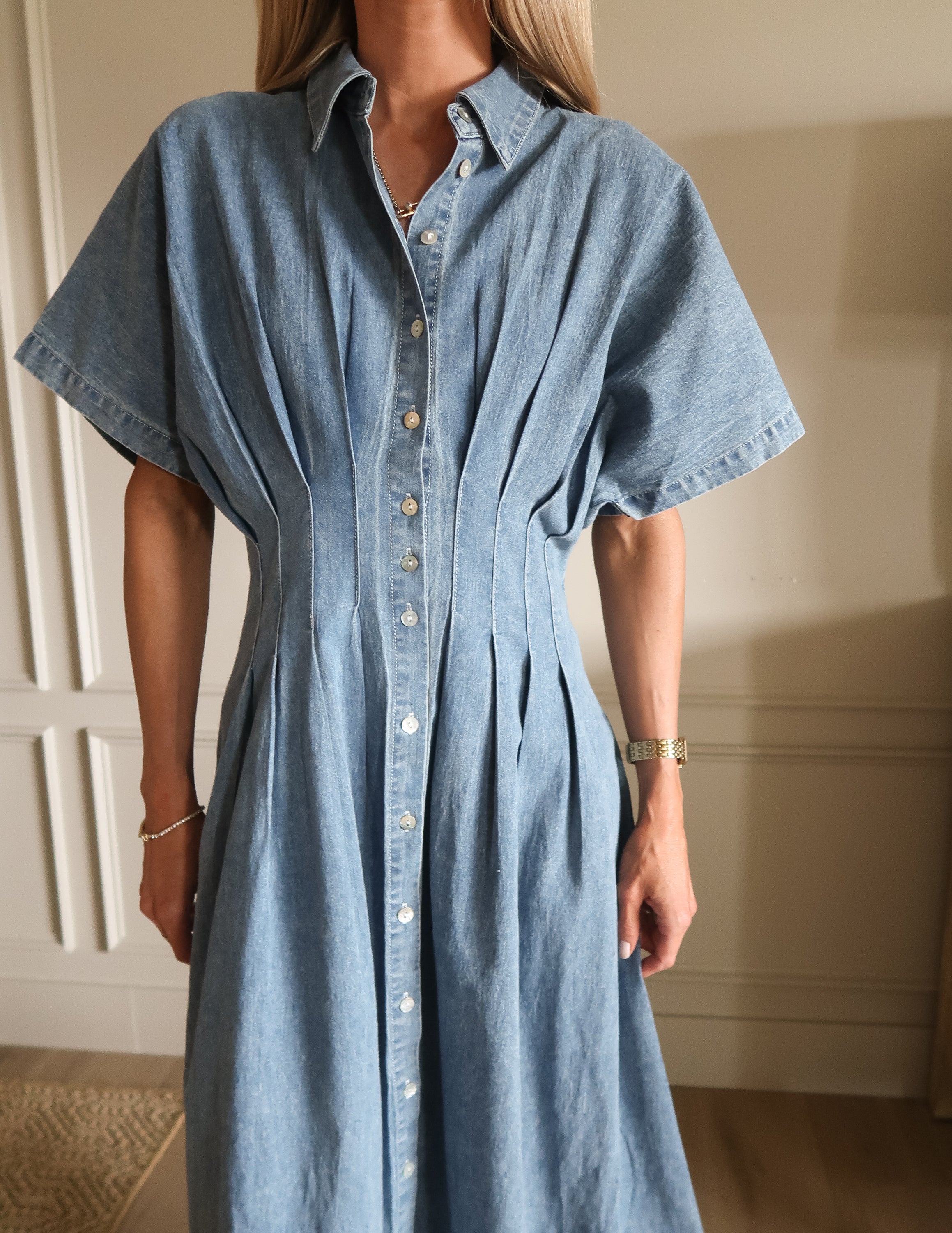 Everly Denim Midi Dress