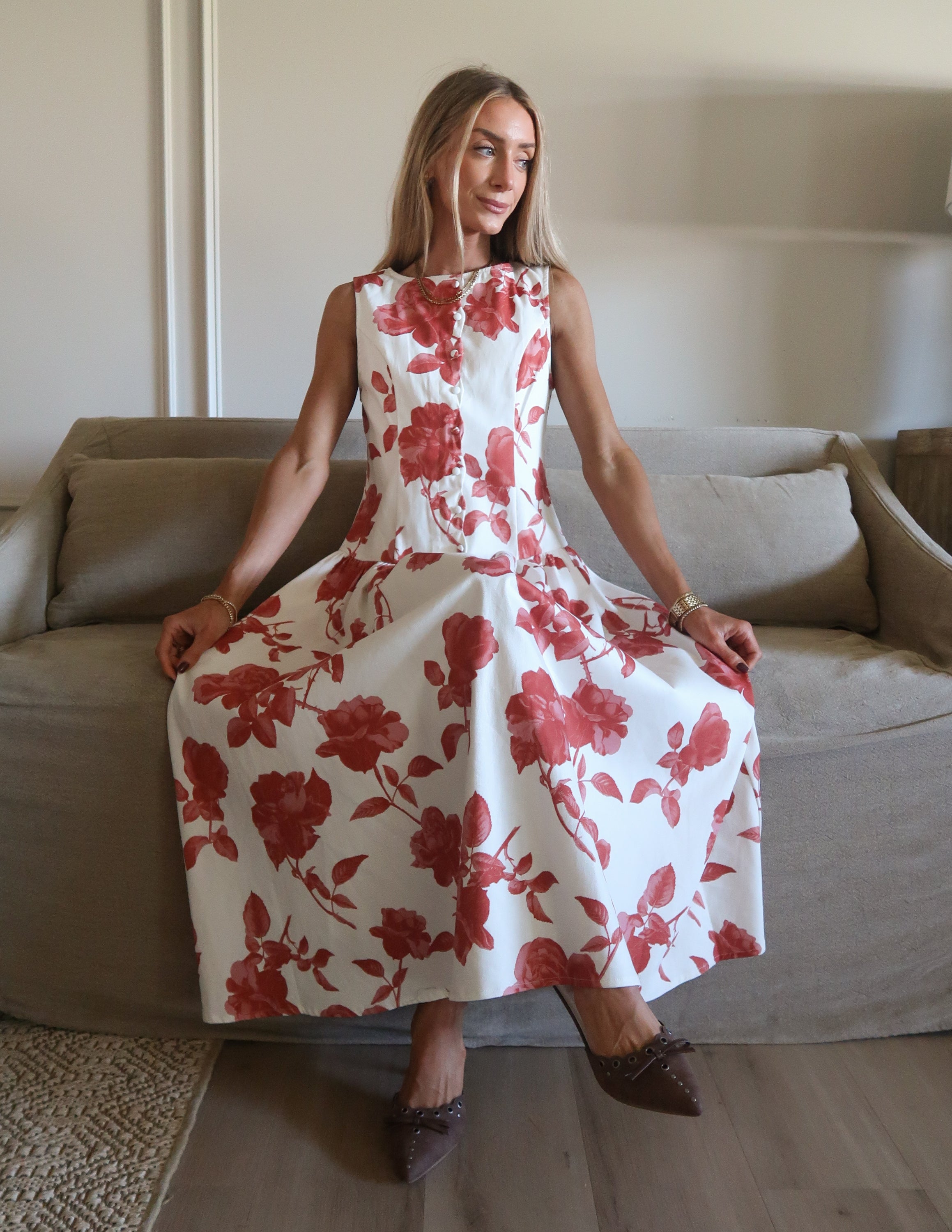 Rustic Romance Floral Dress