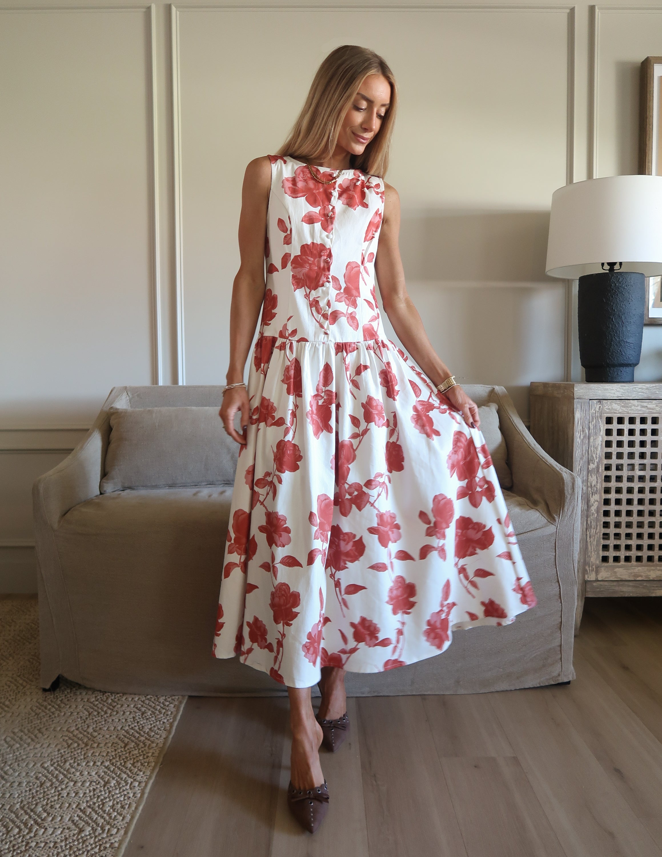 Rustic Romance Floral Dress