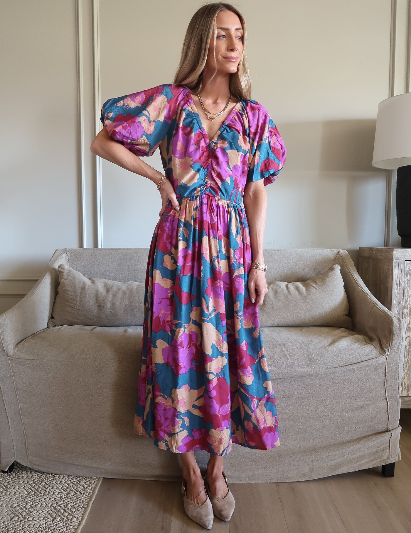 Marina Bloom Midi Dress