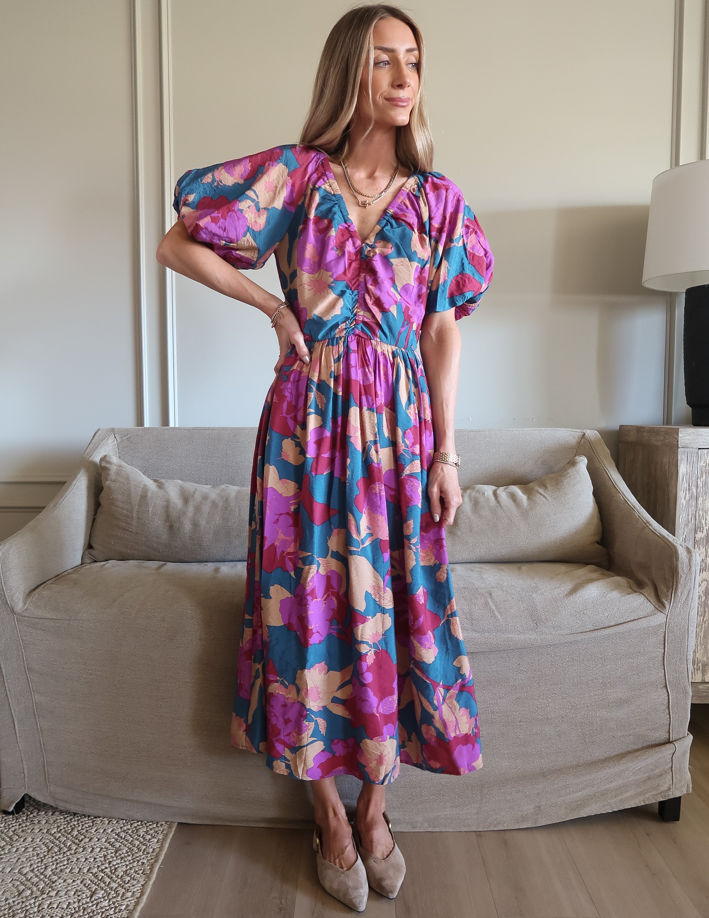 Marina Bloom Midi Dress