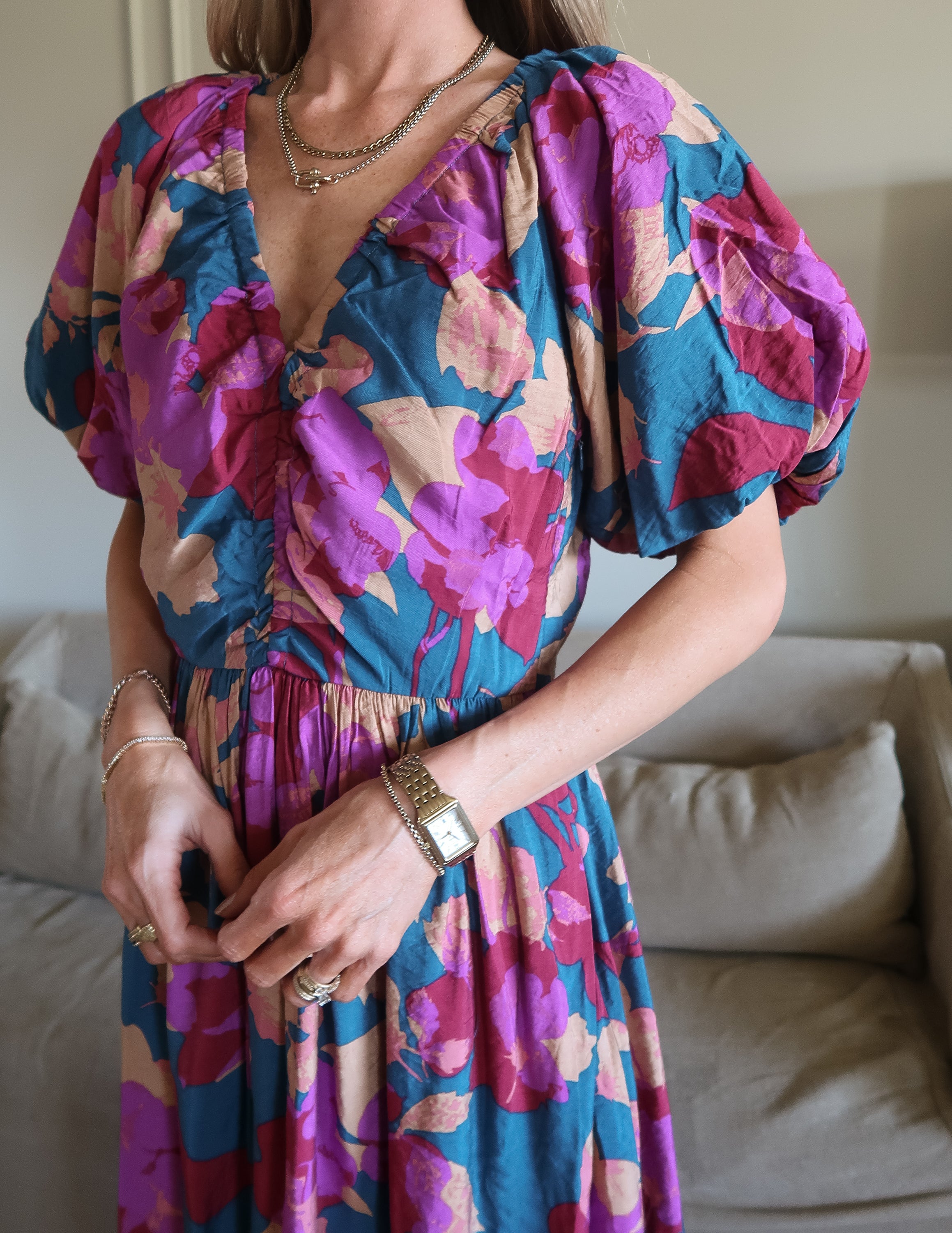 Marina Bloom Midi Dress