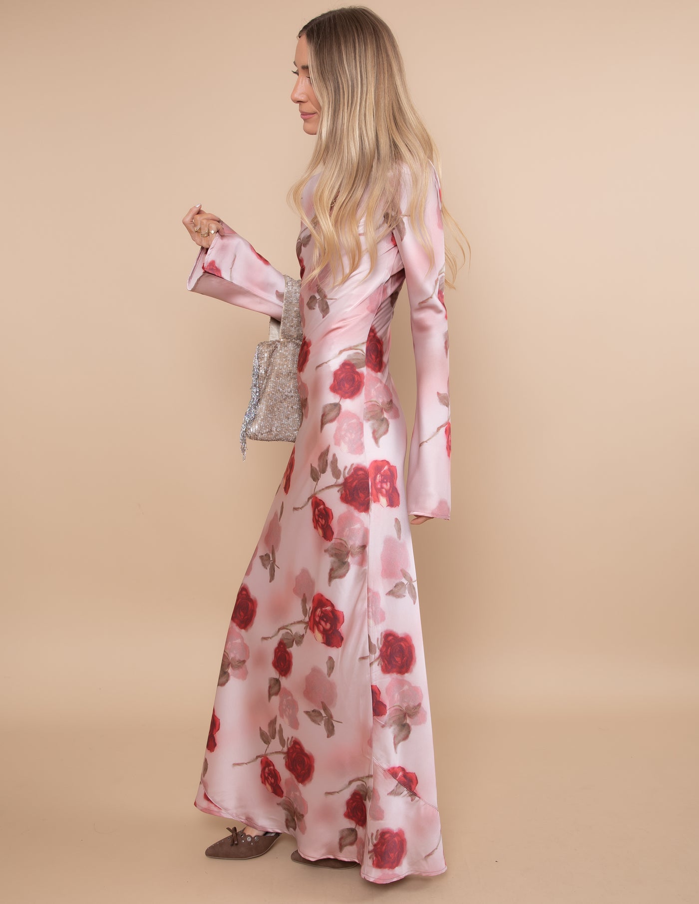 Velour Bloom Maxi Dress