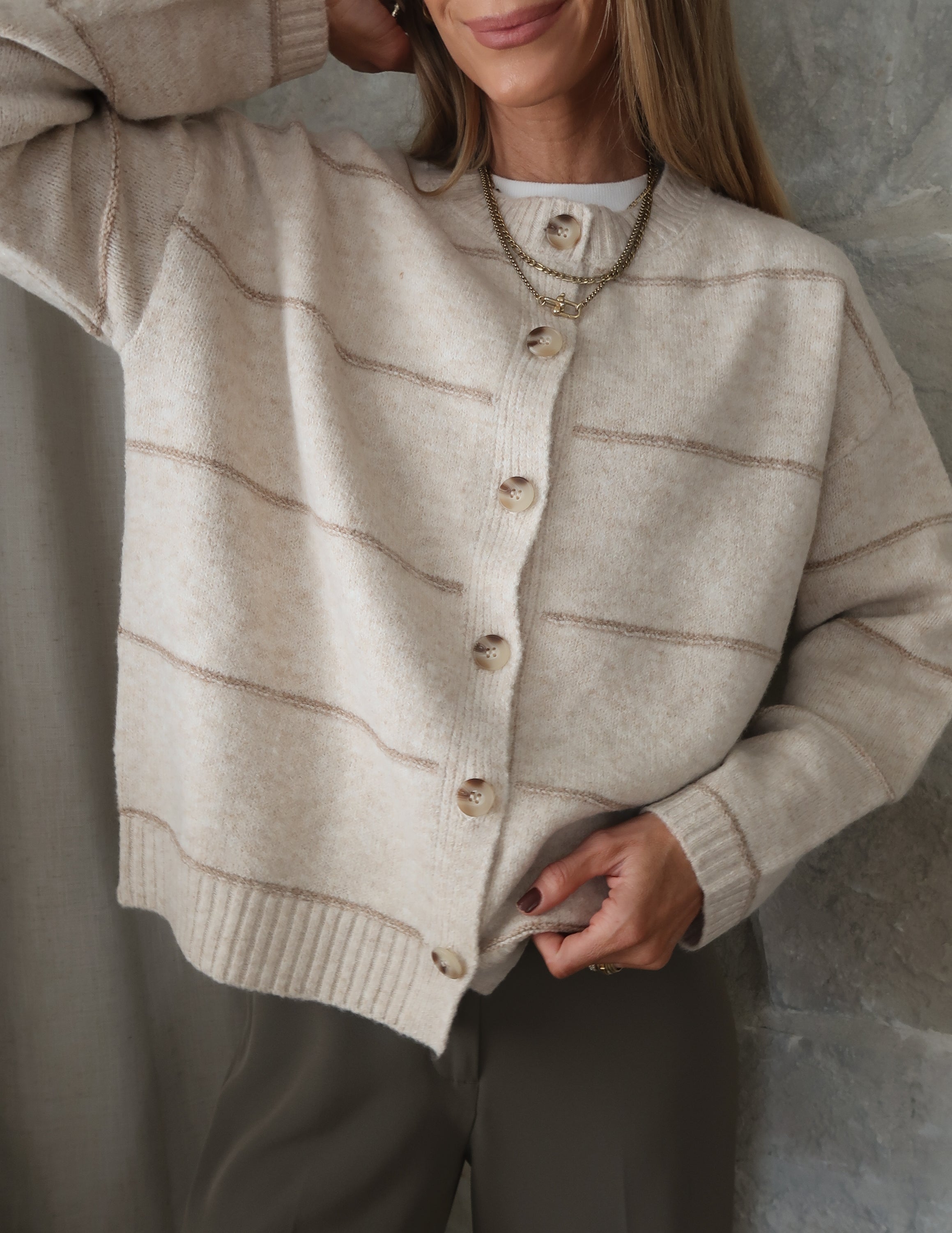 Mimi Striped Cardigan Sweater